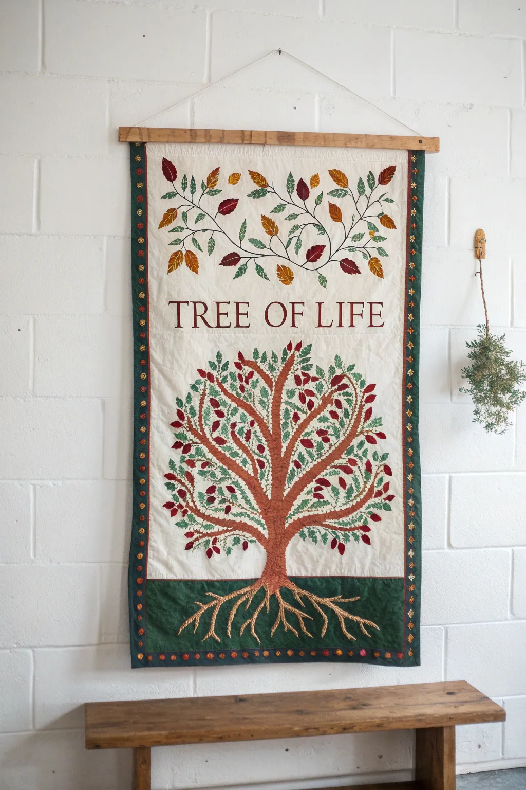 Bring nature indoors with this stunning 'Tree of Life' applique—where craftsmanship meets minimalist elegance.