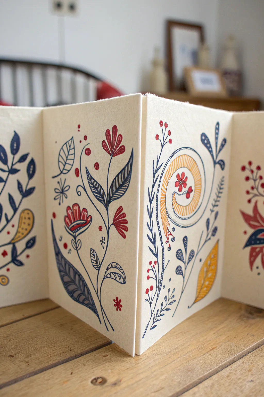 Let your sketches tell a story in an art accordion book, where each page is a new adventure.