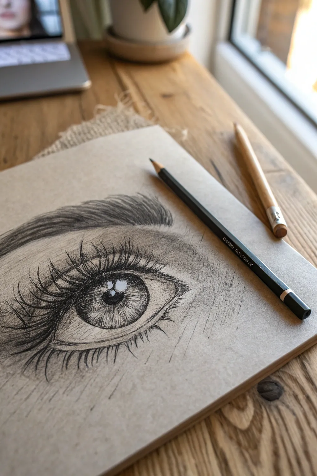 Discover beauty in every line and shadow with detailed sketches of facial features.