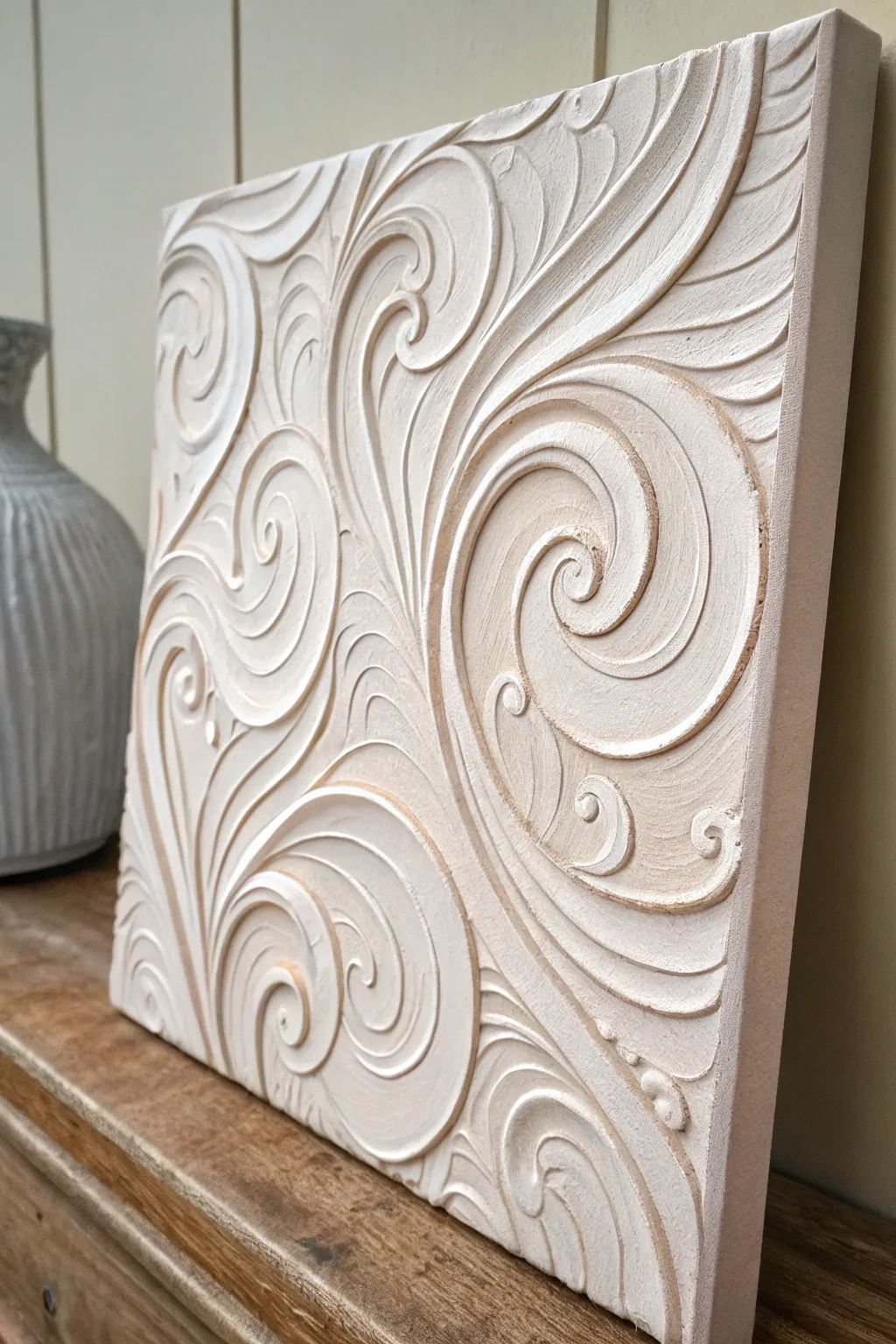 Elevate your space with this stunning DIY textured canvas—where simplicity meets artisan beauty.
