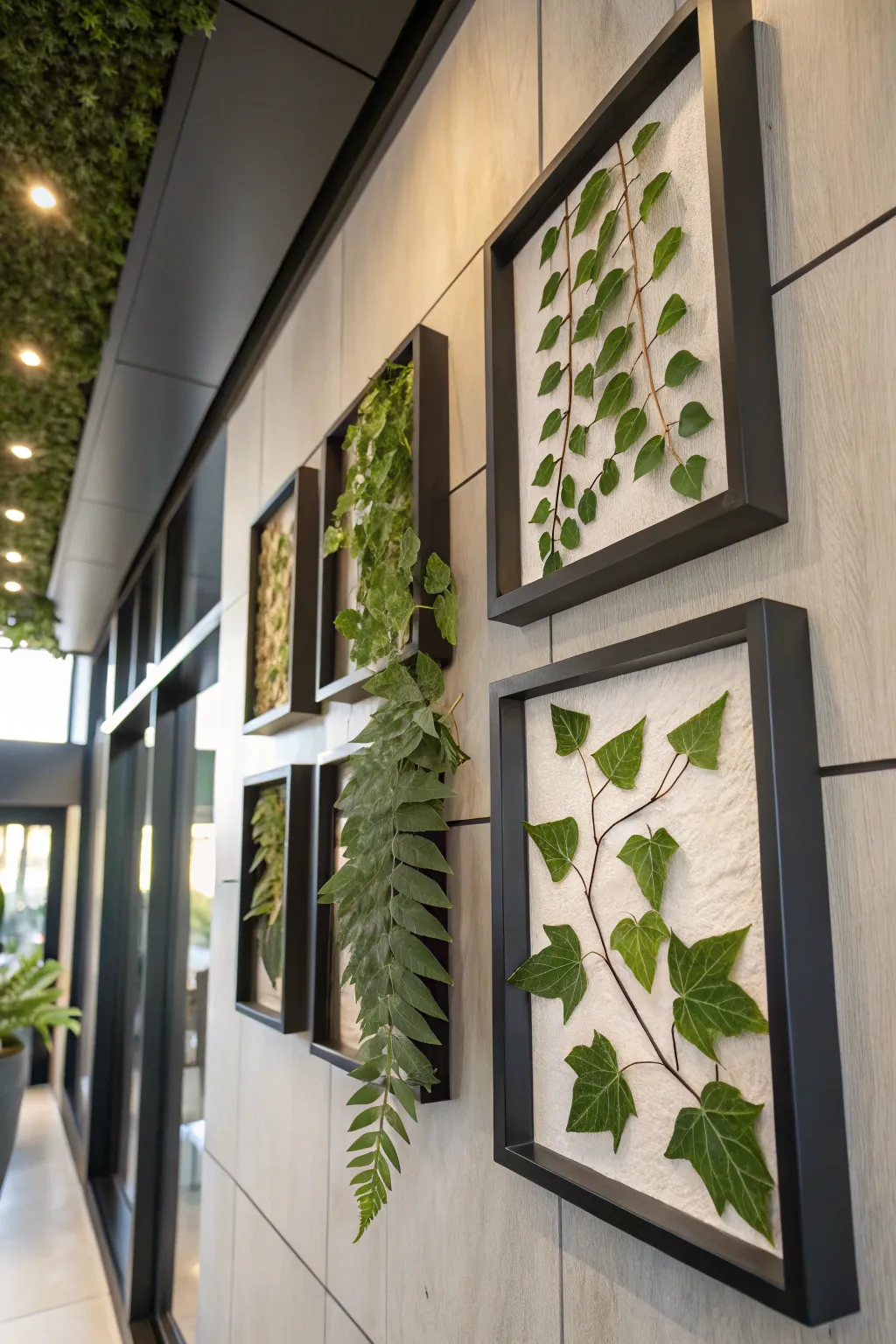 Framed leaf art adds a personal, natural touch to your decor.