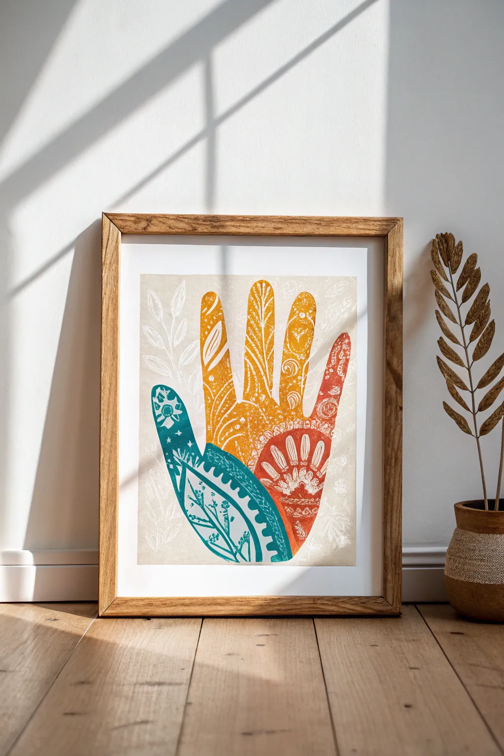 Crafting Memories: A Splash of Colorful Handprint Art to Brighten Your Space