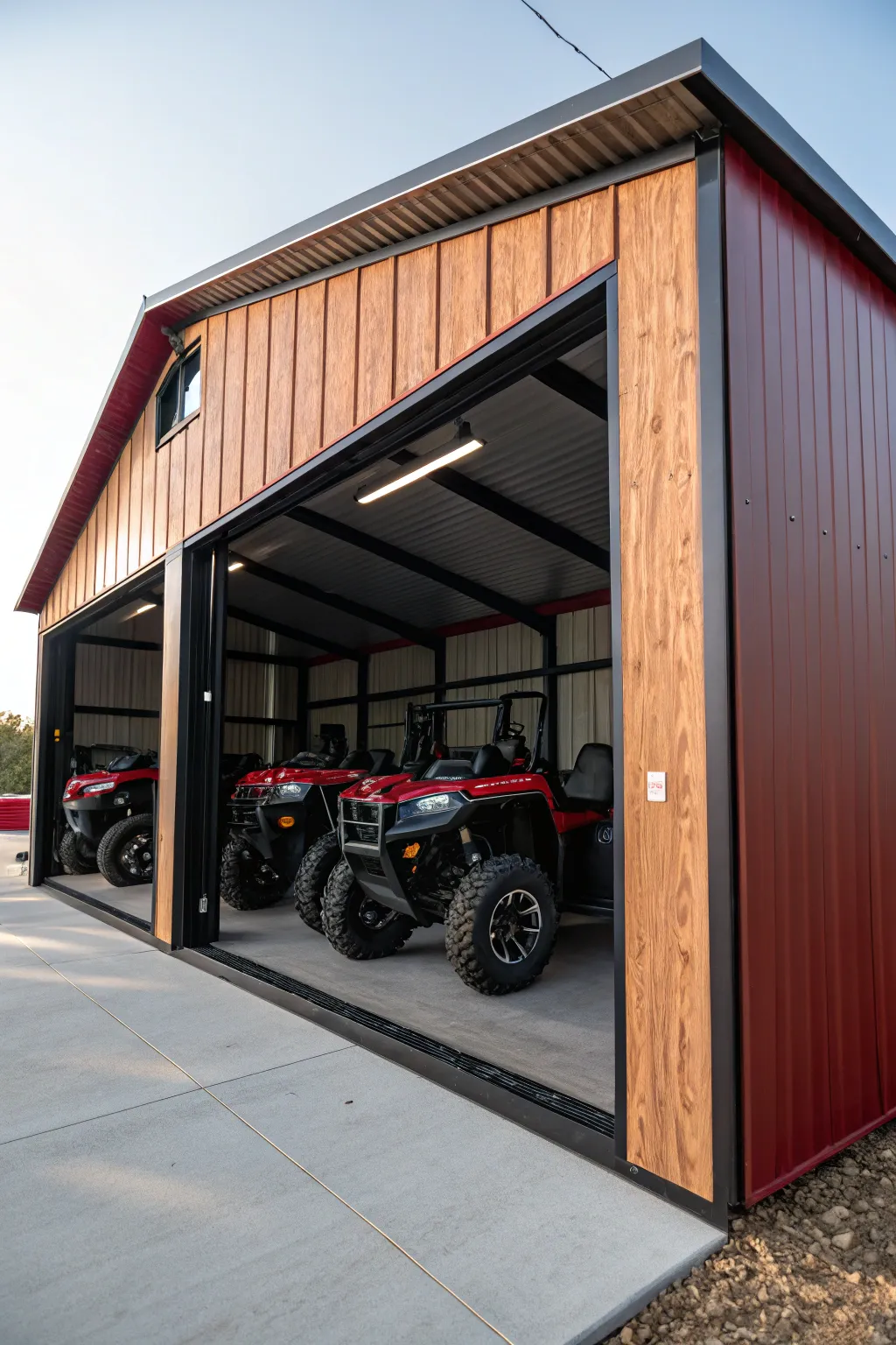 Garage-Style Grandeur: Where your ATVs find their perfect home.