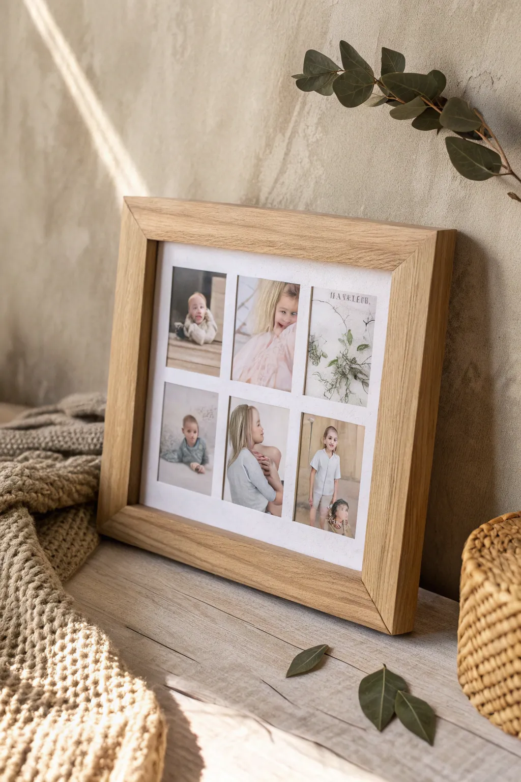 Transform your memories into art with a beautifully framed baby collage.