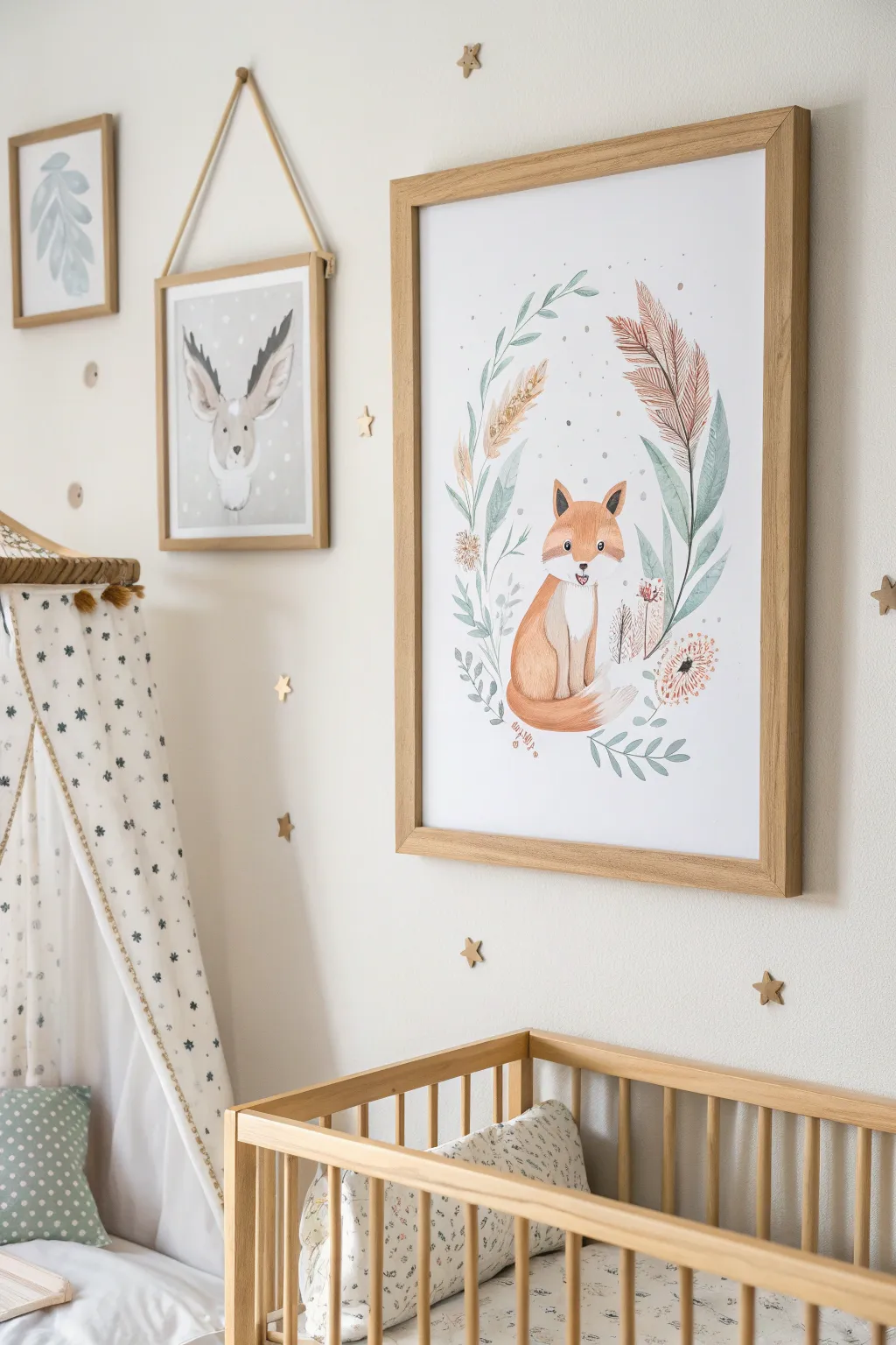 Add a personal touch to your little one's nursery with custom wall art that blends Scandinavian minimalism with Boho charm.