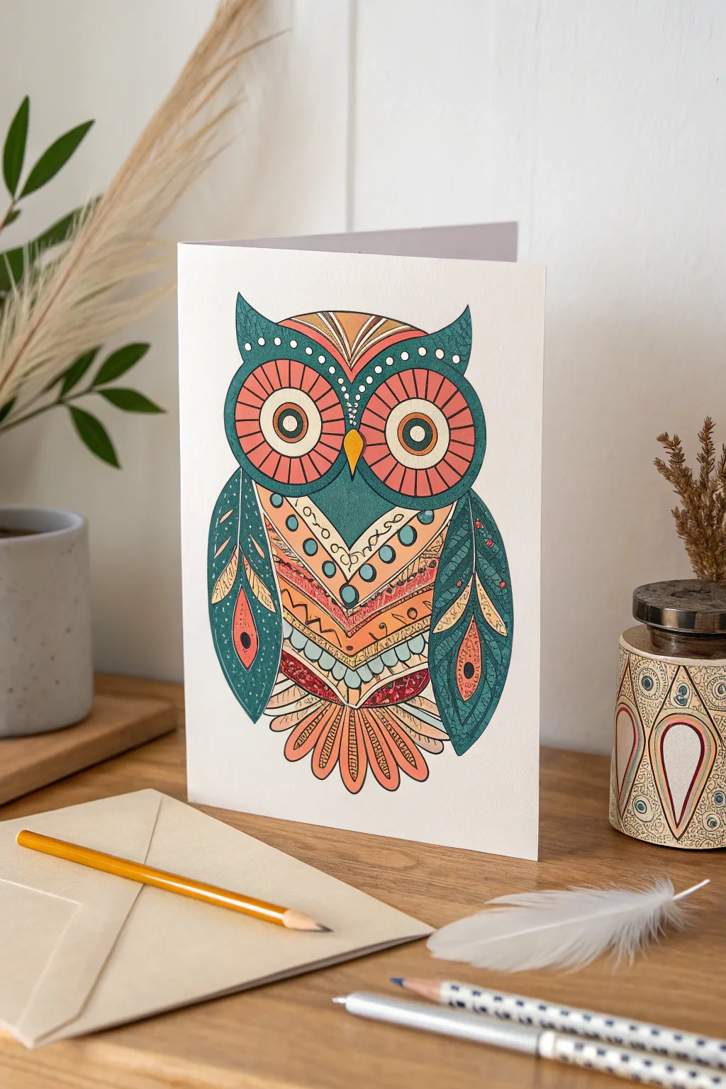 Send them off to a wise start with this stunning owl-themed back-to-school card!