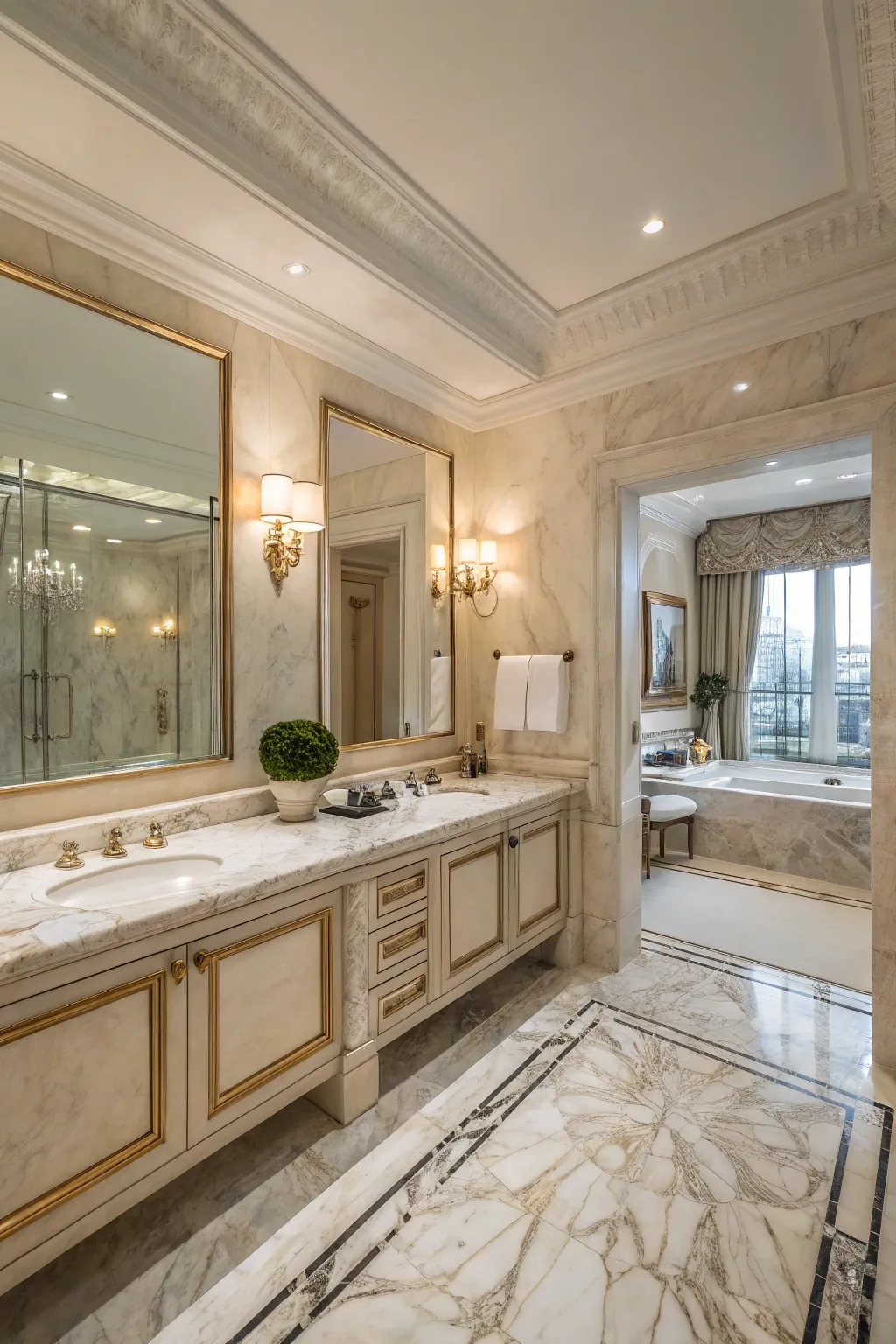 Marble accessories adding luxury to your bathroom.