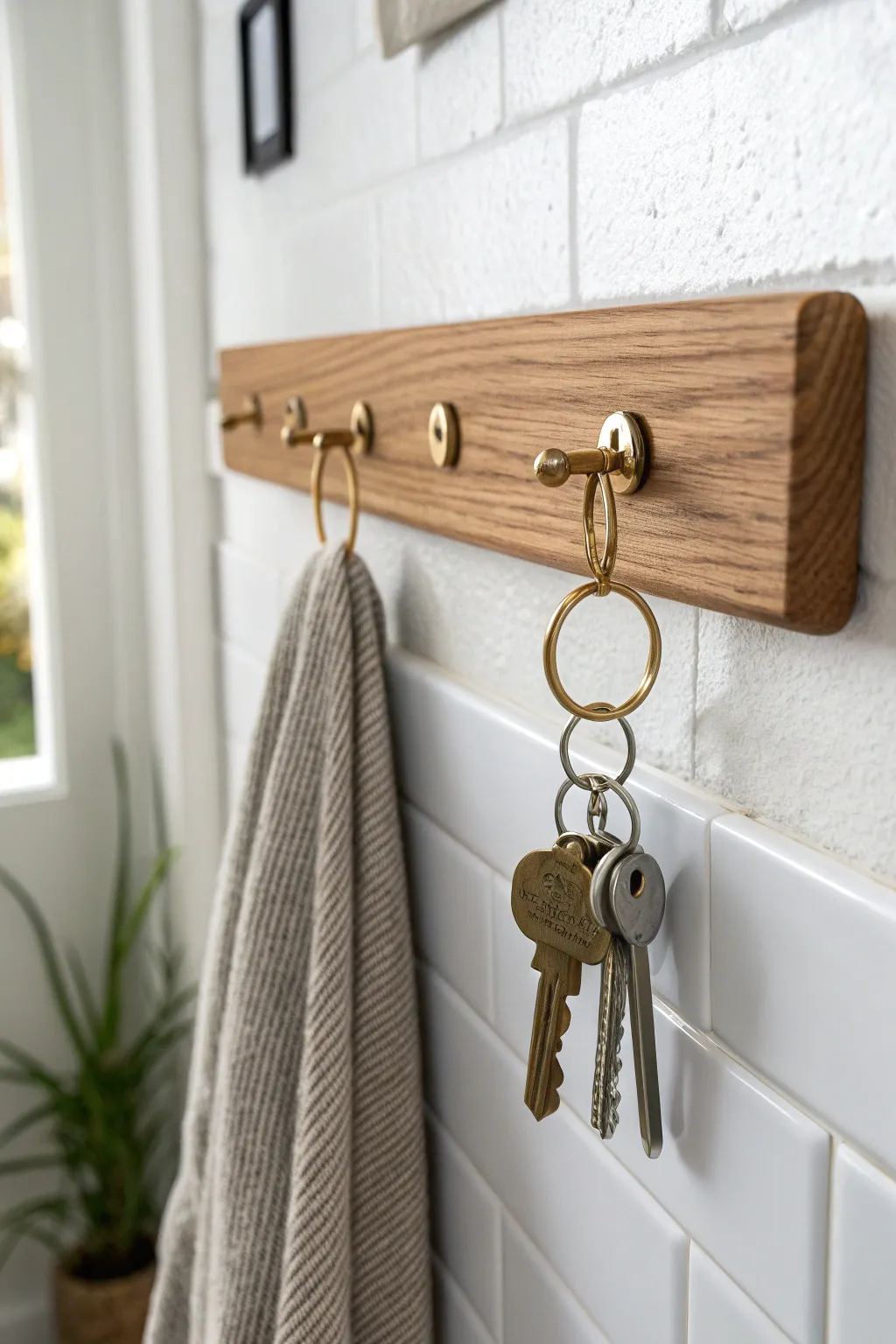 Elevate your key organization with a chic magnetic strip that marries minimalism with functionality.