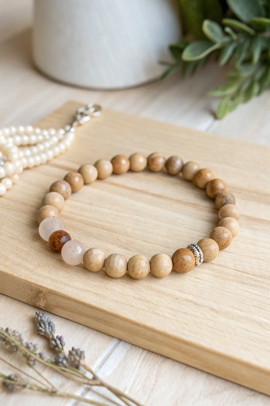 Embrace nature's beauty with this stunning handcrafted bracelet, a perfect blend of rustic charm and minimalist elegance.