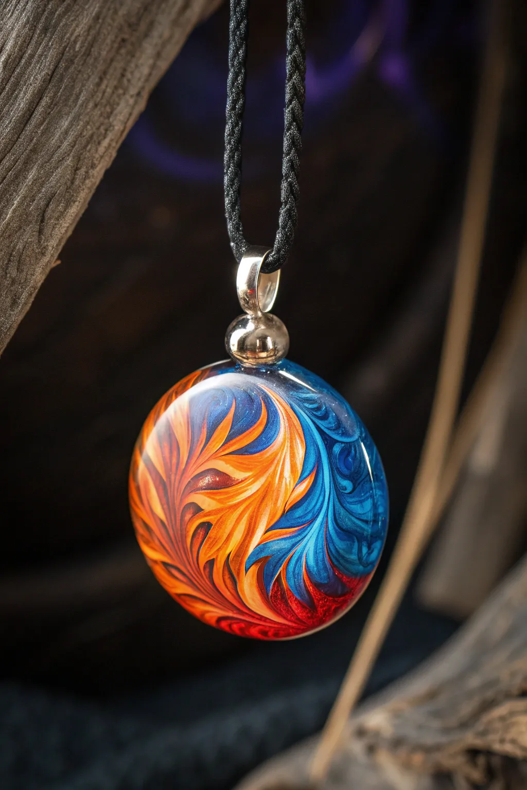 Showcase your creativity with a handcrafted glass pendant – a bold statement of art and craftsmanship.