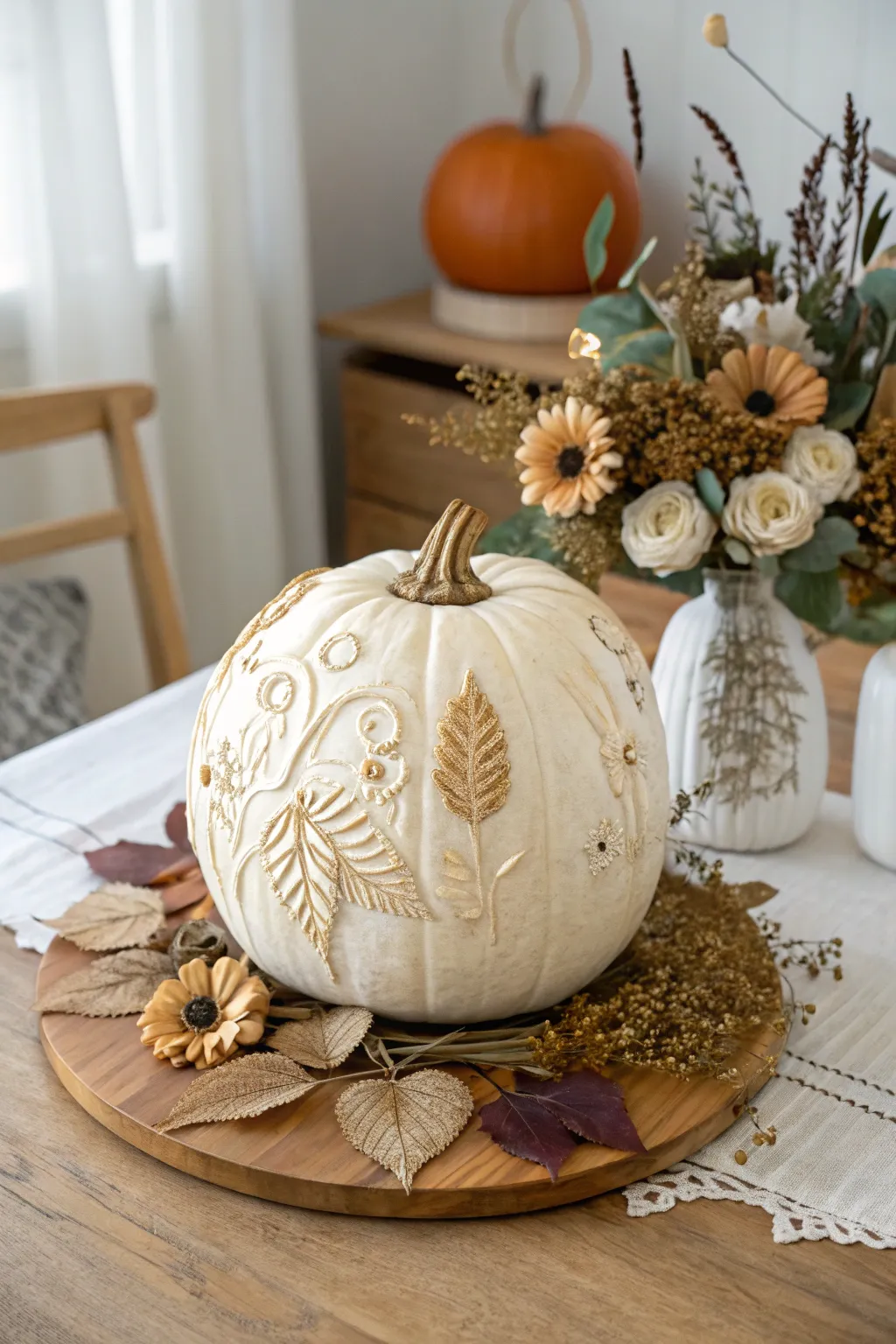 Nature's Touch: A celebration of autumn's beauty with a minimalist flair.