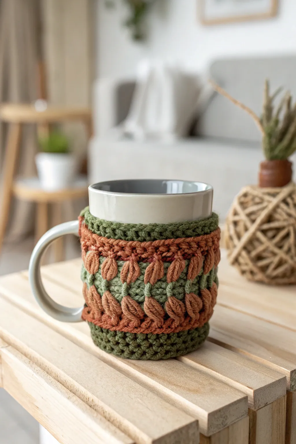 Add a touch of charm to your morning brew with these eco-friendly crochet cup cozies!