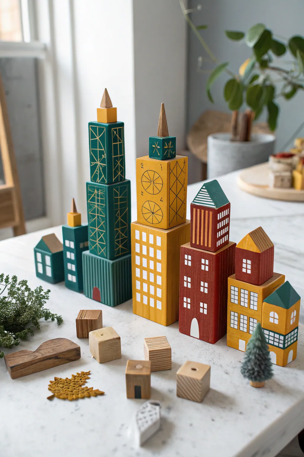 Discover the art of block-building: Create your own vibrant miniature cityscape and let your imagination soar!