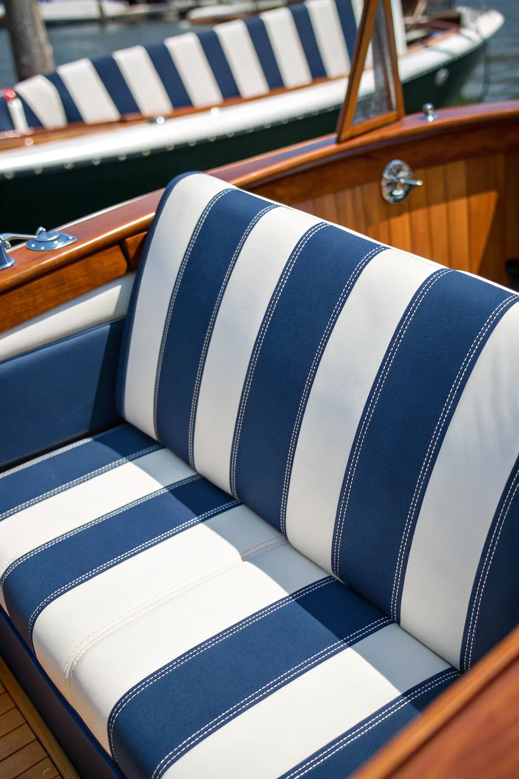 Elevate your boat's style with classic nautical stripes for a timeless and fresh look.