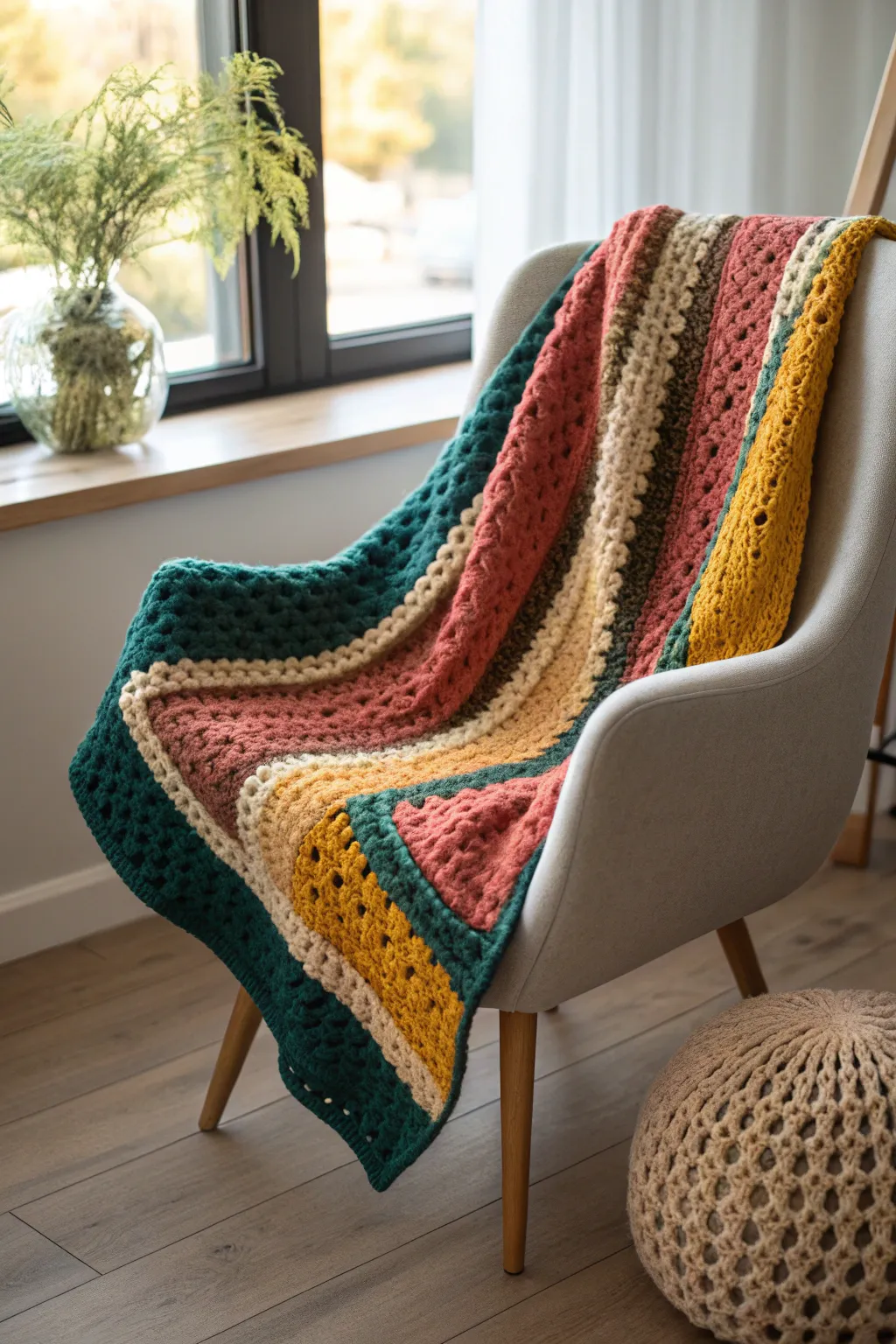 Cozy up your space with a splash of color and craftsmanship.