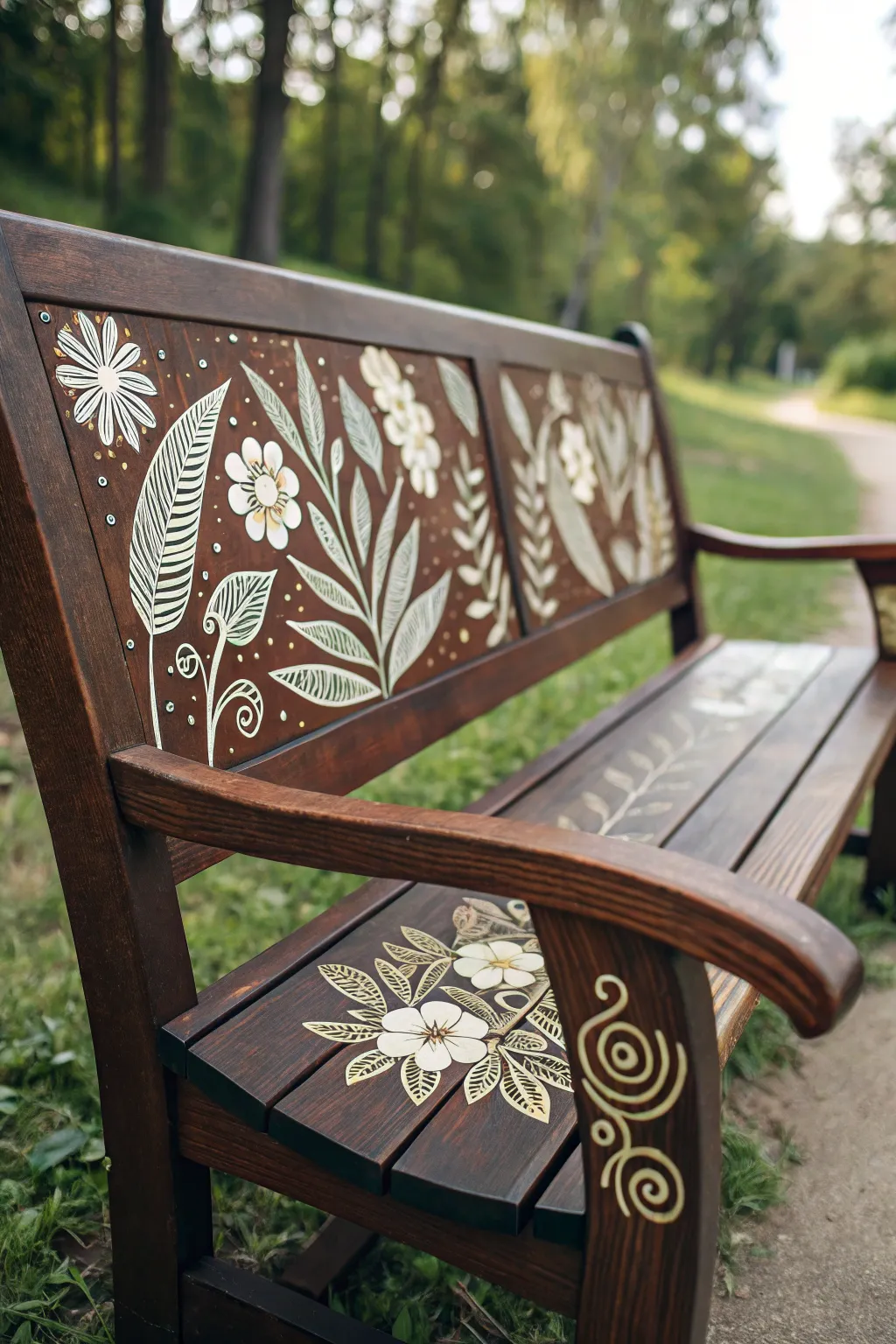 Embrace the beauty of nature with this stunning buddy bench—where Scandinavian minimalism meets Boho flair.