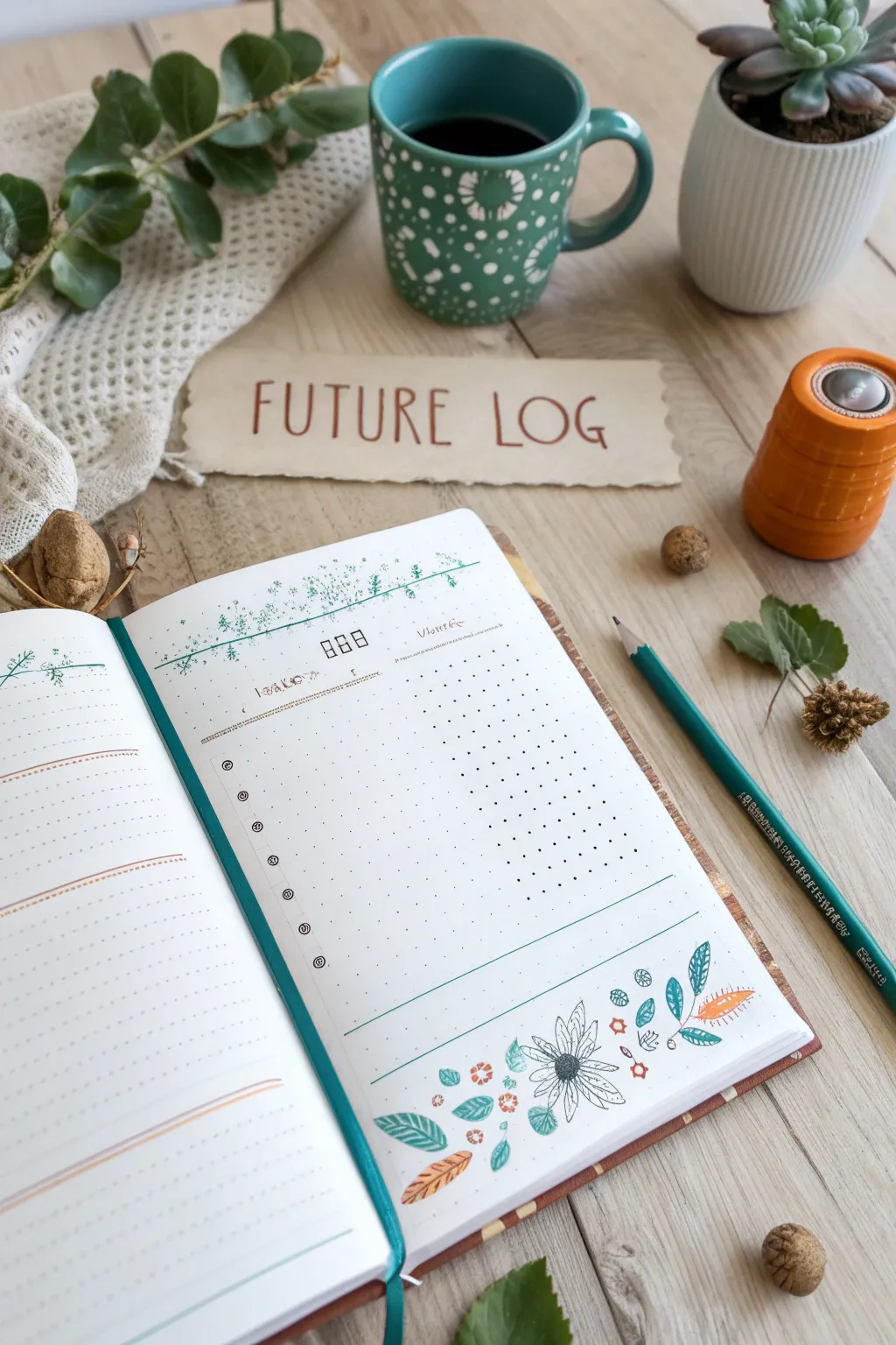 Elevate your bullet journal with creative headers that bring simplicity and artistry together. ✨🌿 #BulletJournal #ScandinavianDesign #BohoVibes