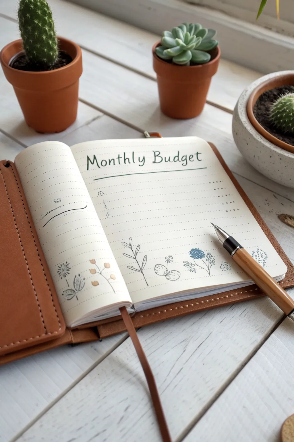 Embrace simplicity and elegance in budgeting with your bullet journal. 🌿📒 #MinimalistBudget