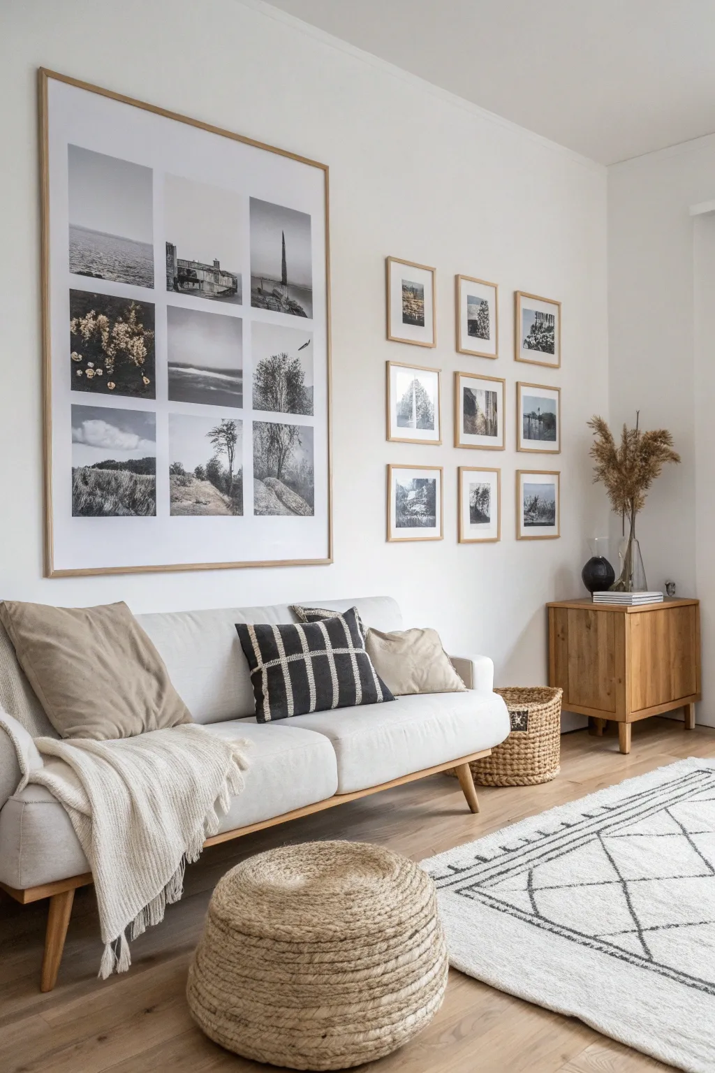Embrace the elegance of monochrome with a splash of color for a sophisticated touch.