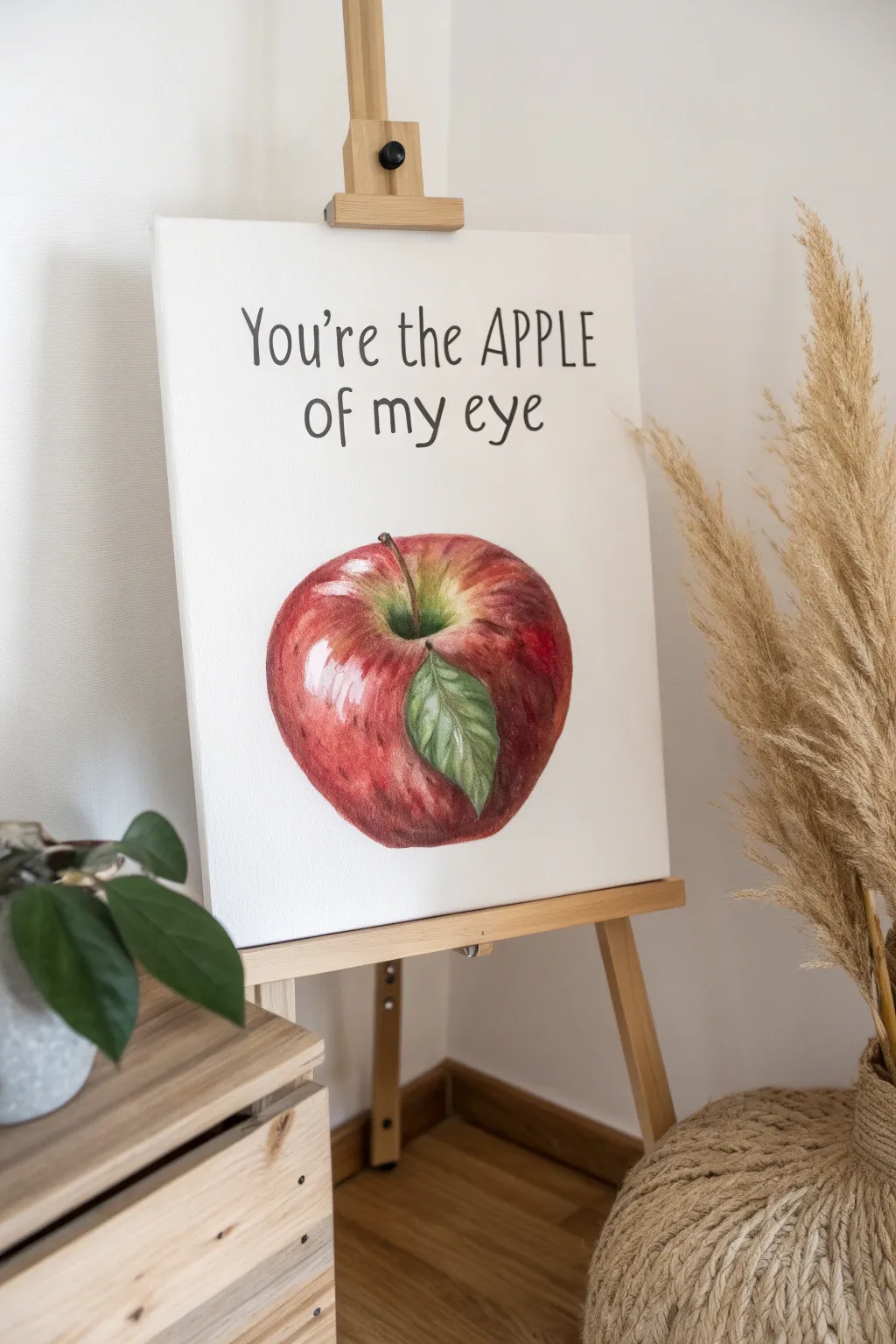 Celebrate the art of teaching with this chic and charming apple canvas. Perfect for the minimalist at heart!