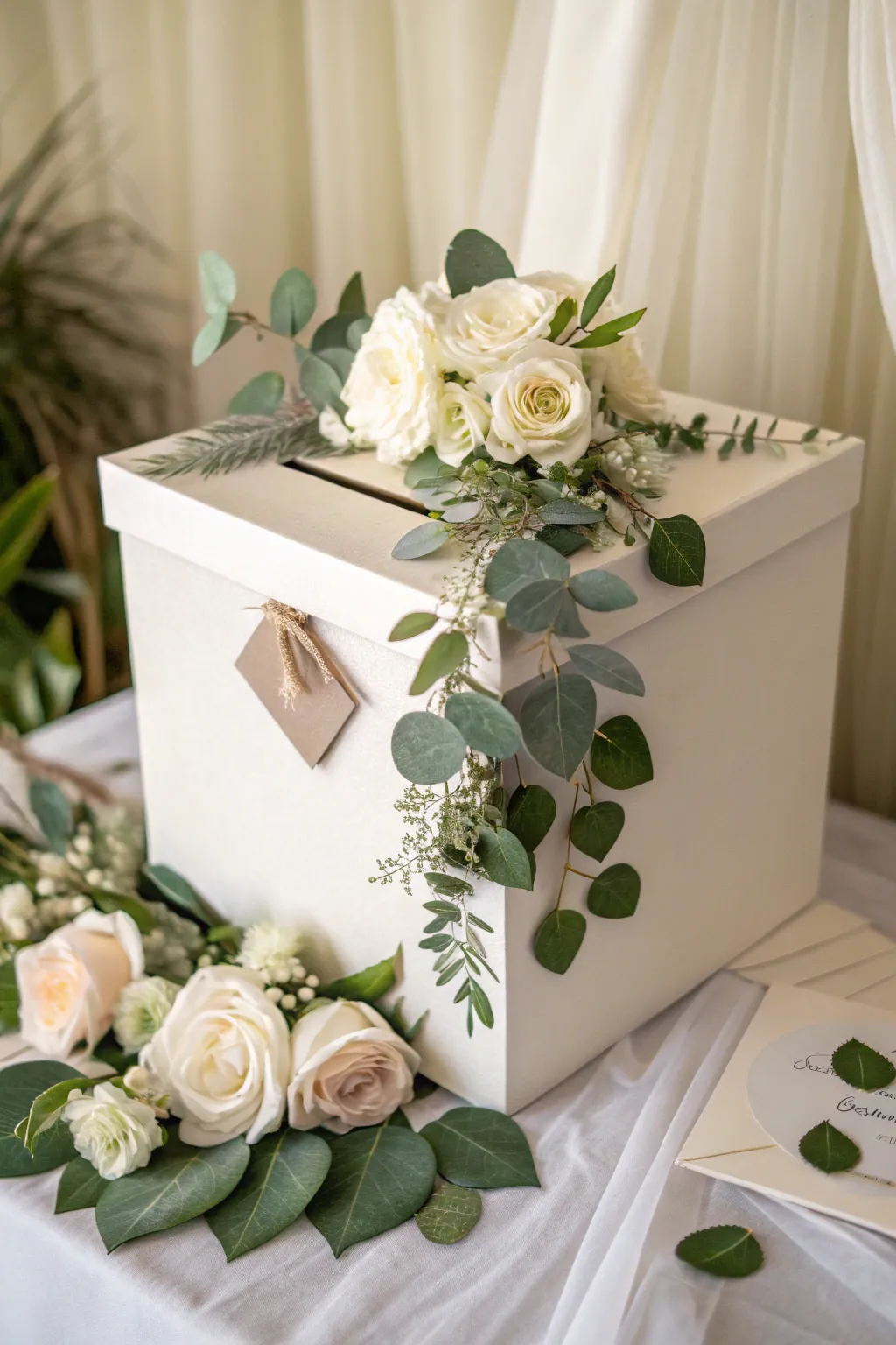 Embrace nature's elegance with this stunning, nature-inspired card box for your baby shower.