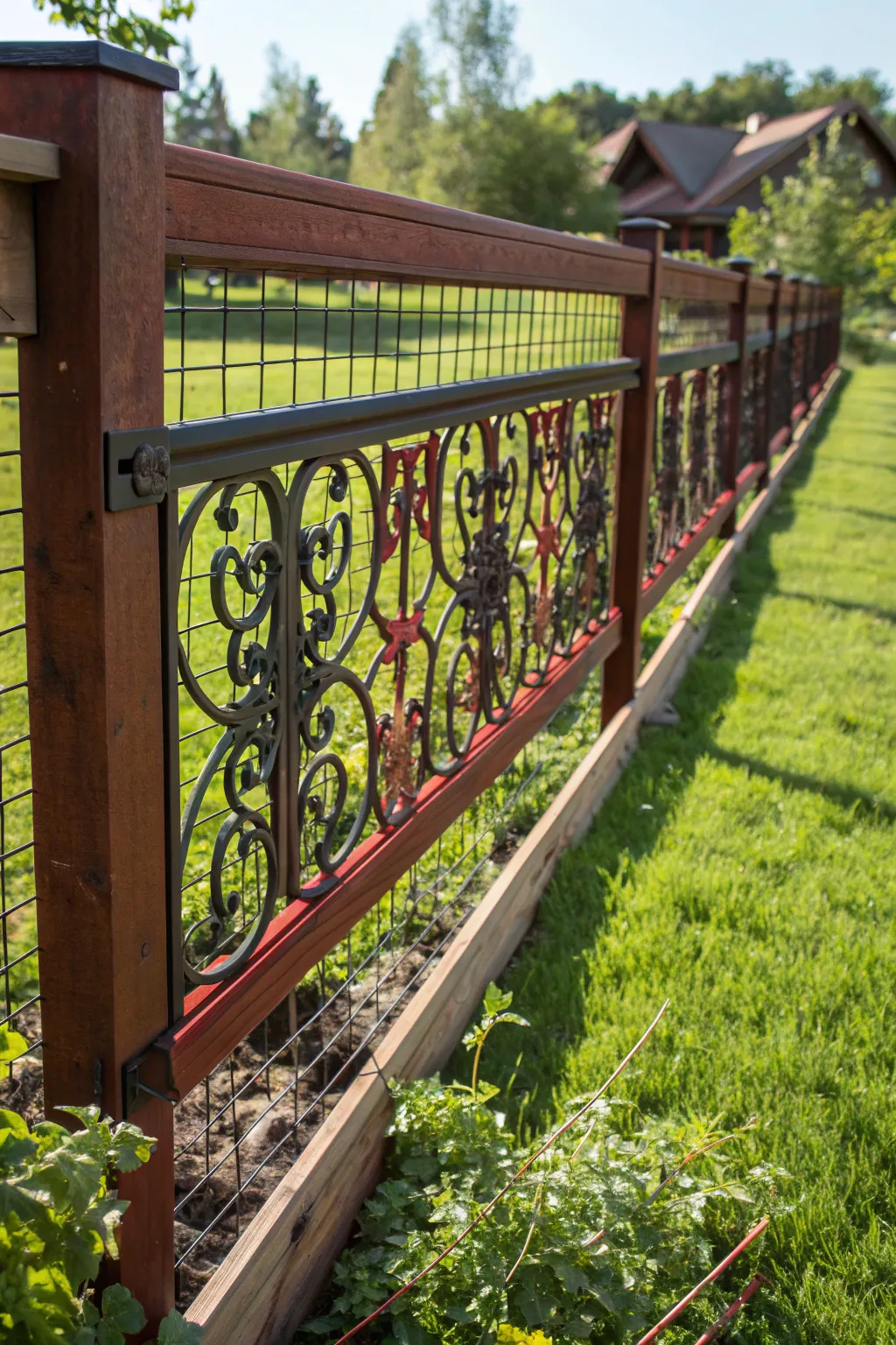 Transform your garden with the rustic elegance of decorative cattle panel fencing.
