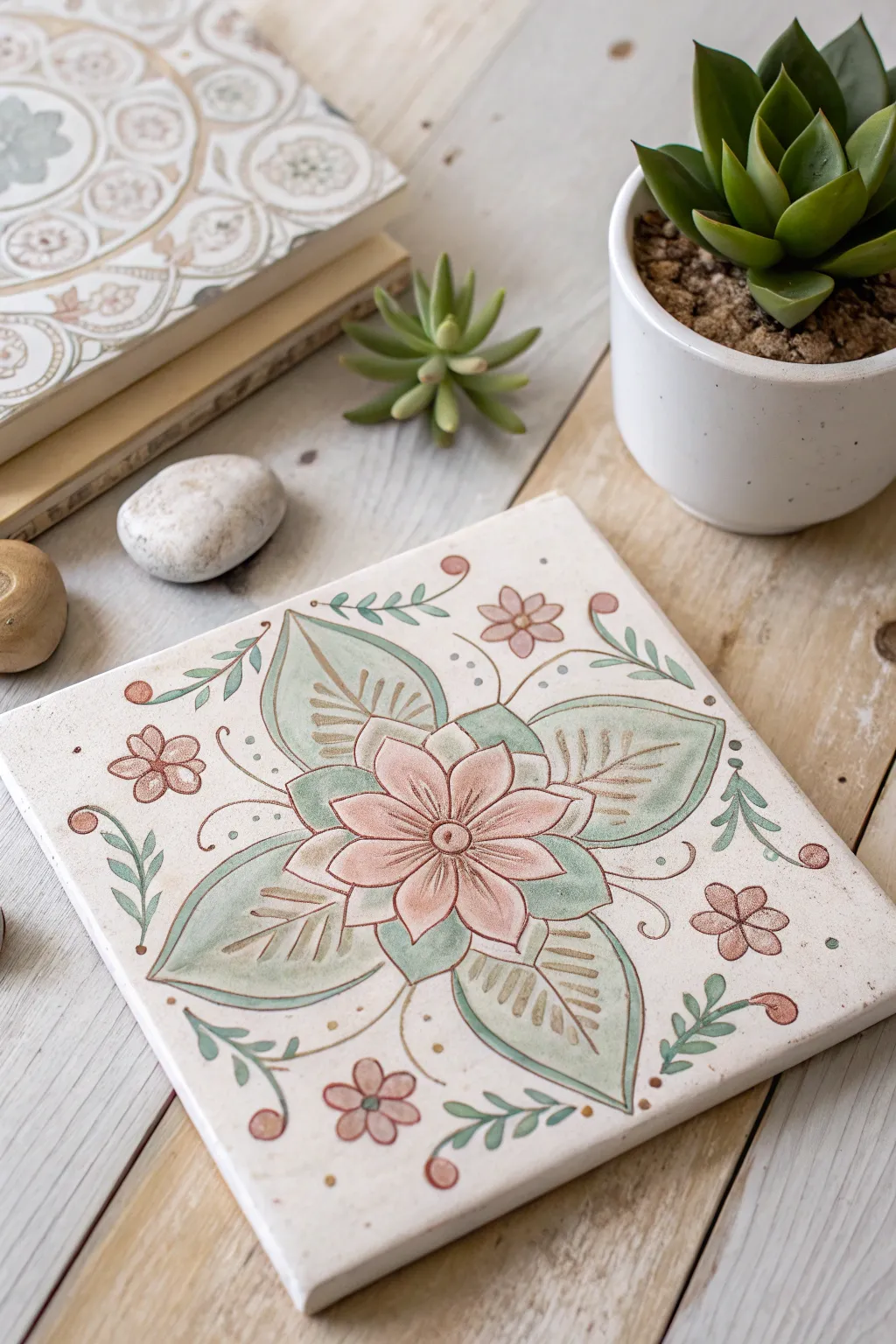 Unleash your creativity with DIY painted tiles, perfect for adding a personal touch to your decor.