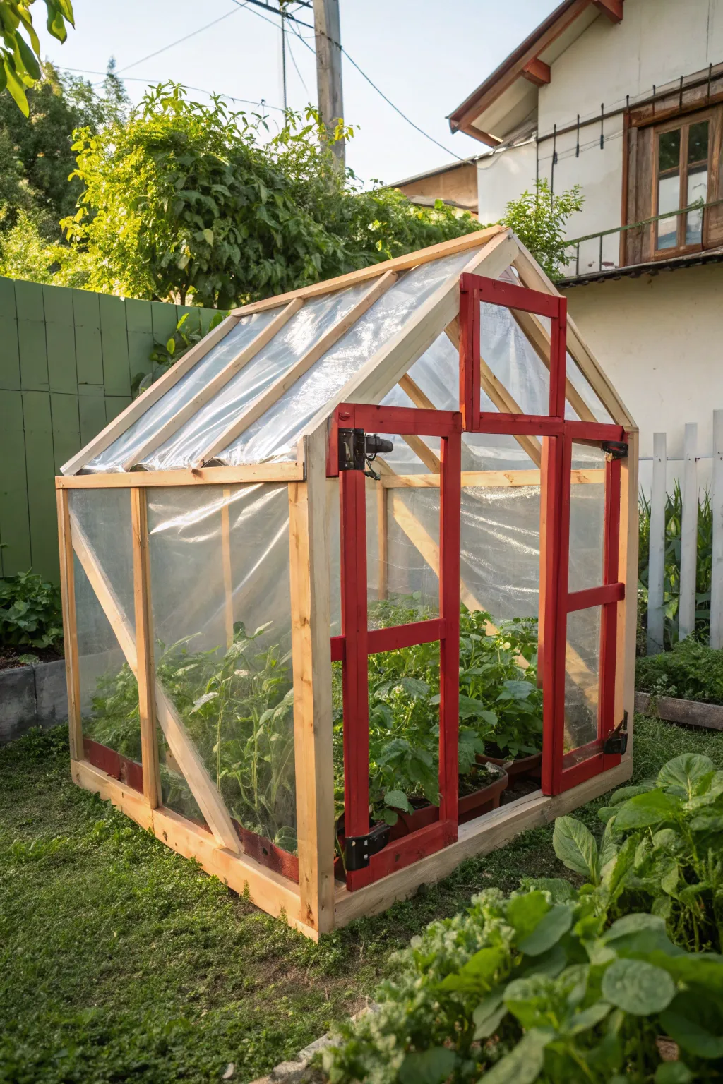 Transform your garden with this simple yet effective DIY greenhouse using sheet plastic. Perfect for the hands-on craftsman!