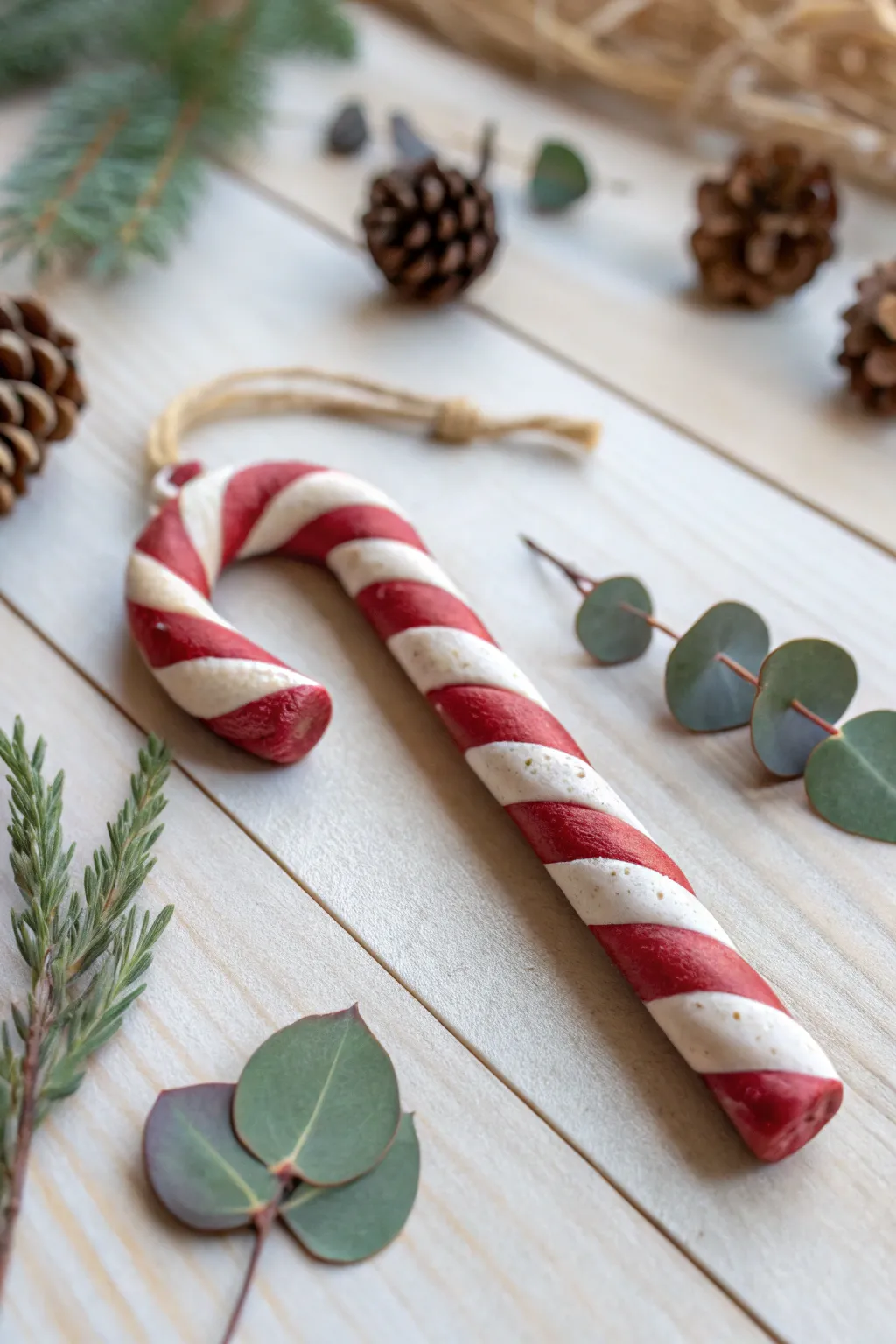 Add a touch of handcrafted charm to your holiday decor with these delightful clay candy cane ornaments!