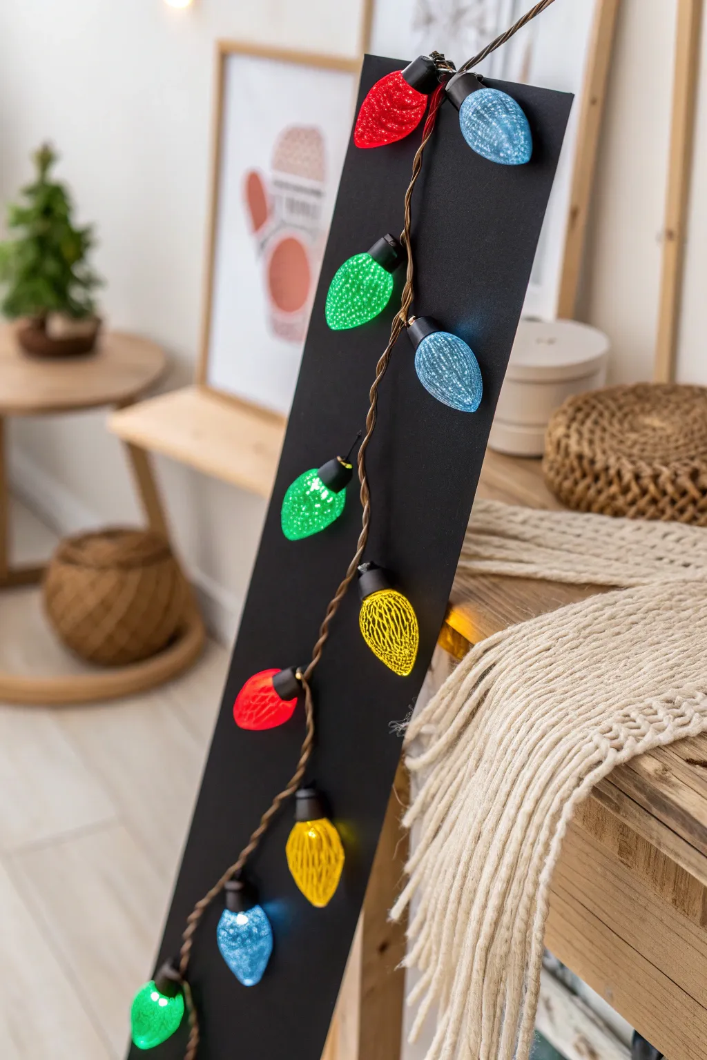 Tiny fingers, festive magic: Crafting Christmas joy with fingerprint lights!