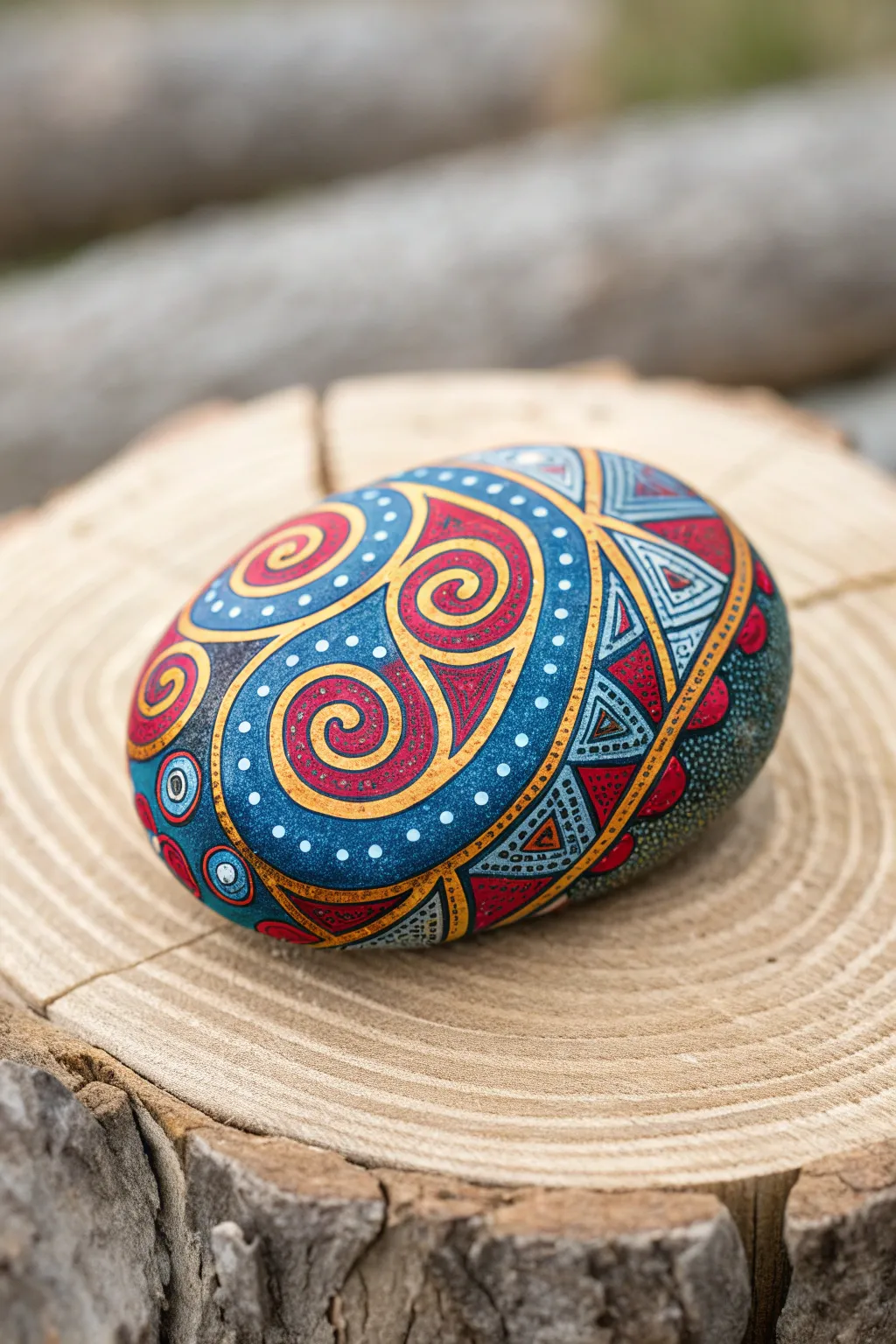 Add a splash of creativity to your space with these charming painted rock paperweights!