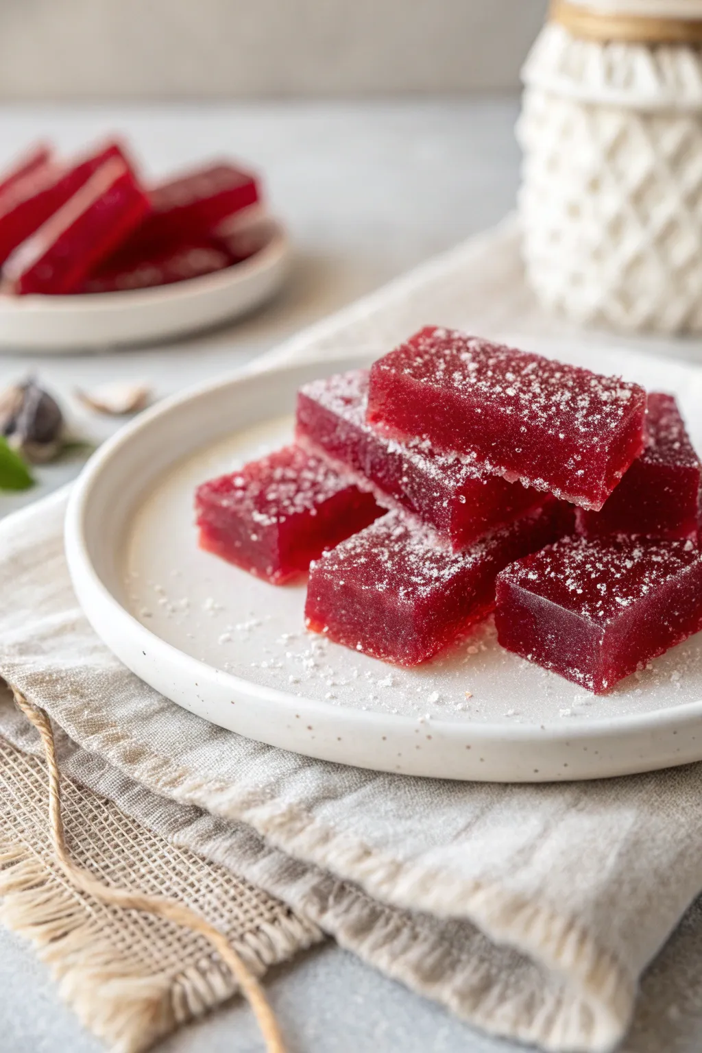 Add a touch of holiday magic with shimmering jello slices that dazzle and delight!