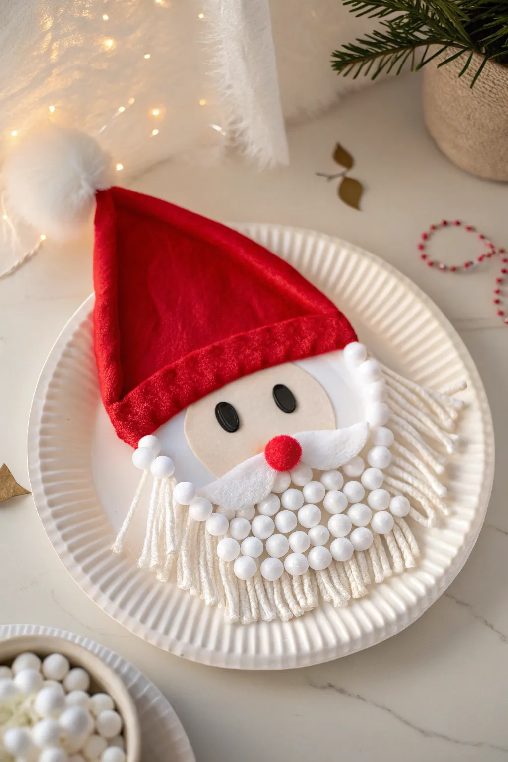 Craft your own jolly Santa! A simple and fun Christmas project for a touch of festive charm.