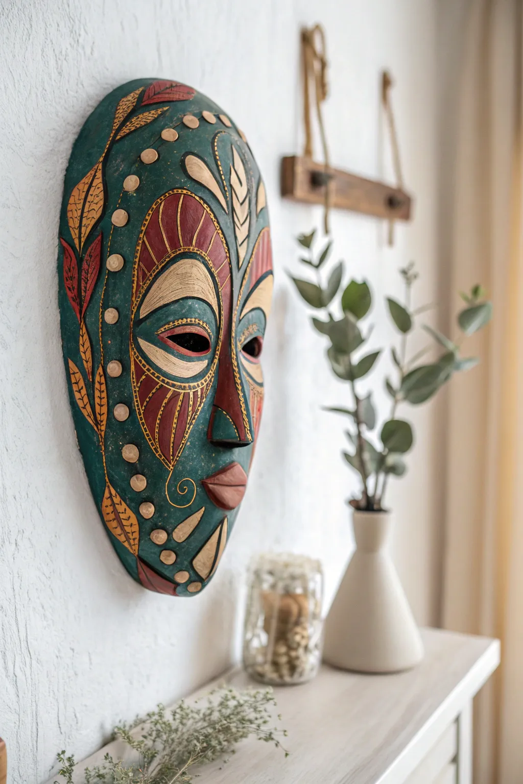 Add a touch of whimsy and artistry to your space with handcrafted clay masks that captivate and inspire.