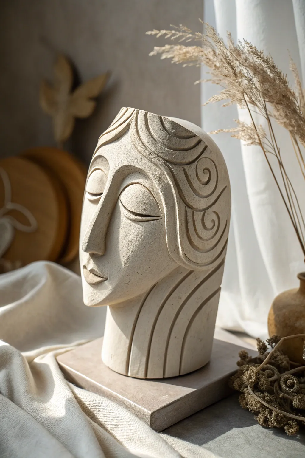Elevate your space with minimalist clay sculptures that speak to your unique style.