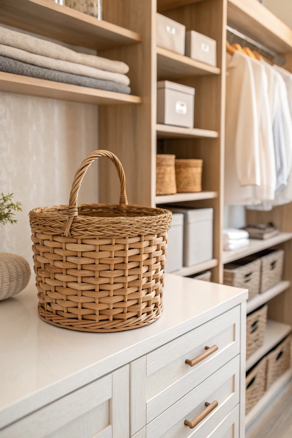 Transform your coffee corner with the charm of natural textures and smart organization. #CoffeeNook #ScandiBohoStyle