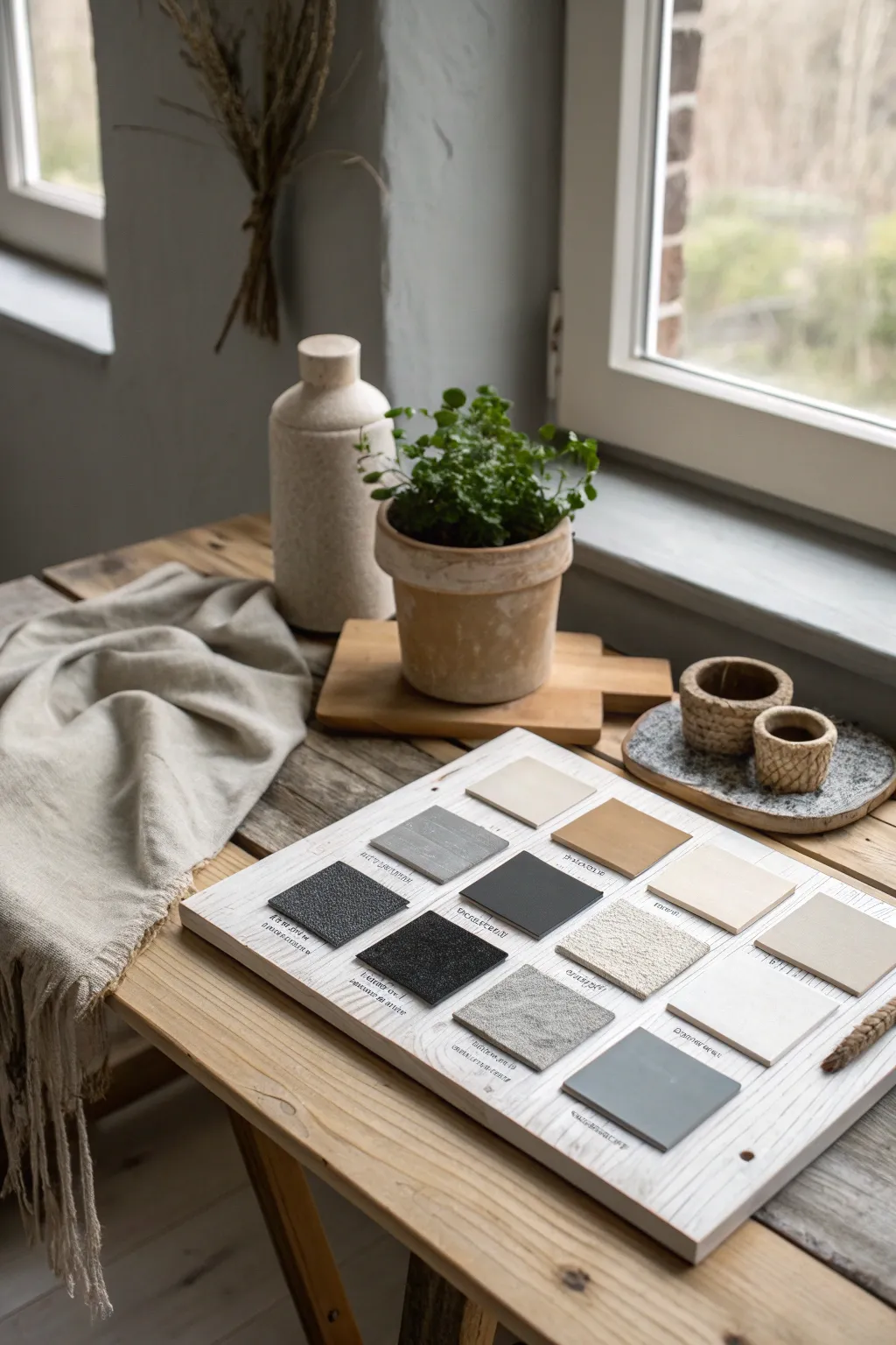 Explore the elegance of modern monochrome—where creativity meets simplicity in a Scandinavian-inspired color board.