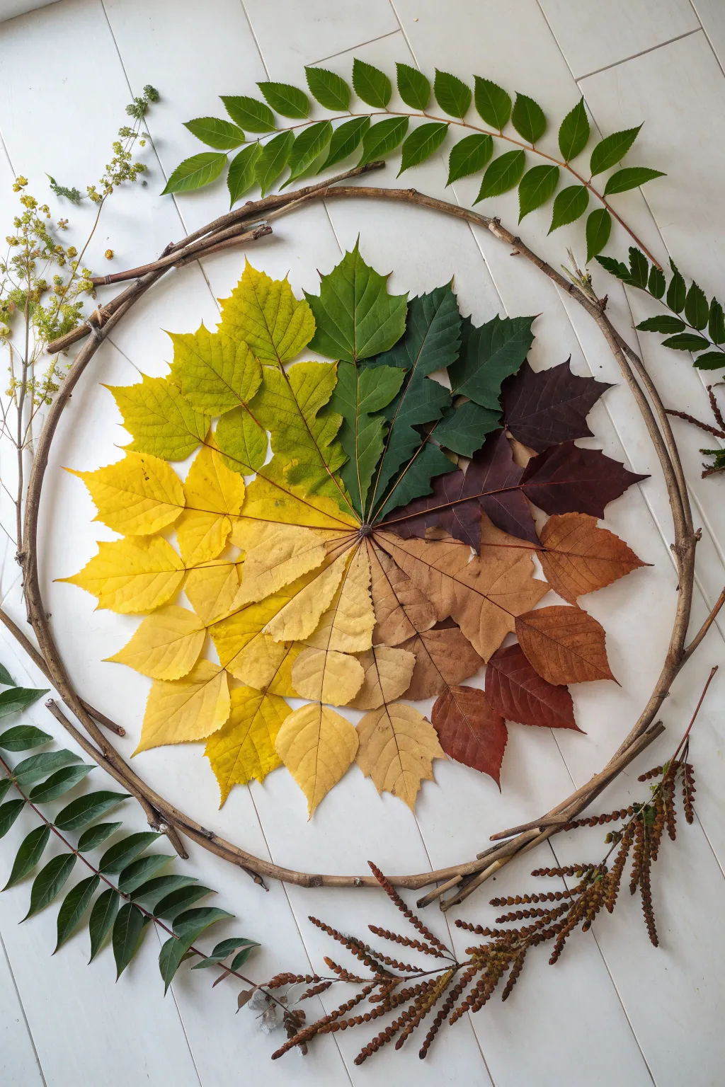 Bring nature inside with this stunning color wheel craft, where simplicity meets natural beauty.