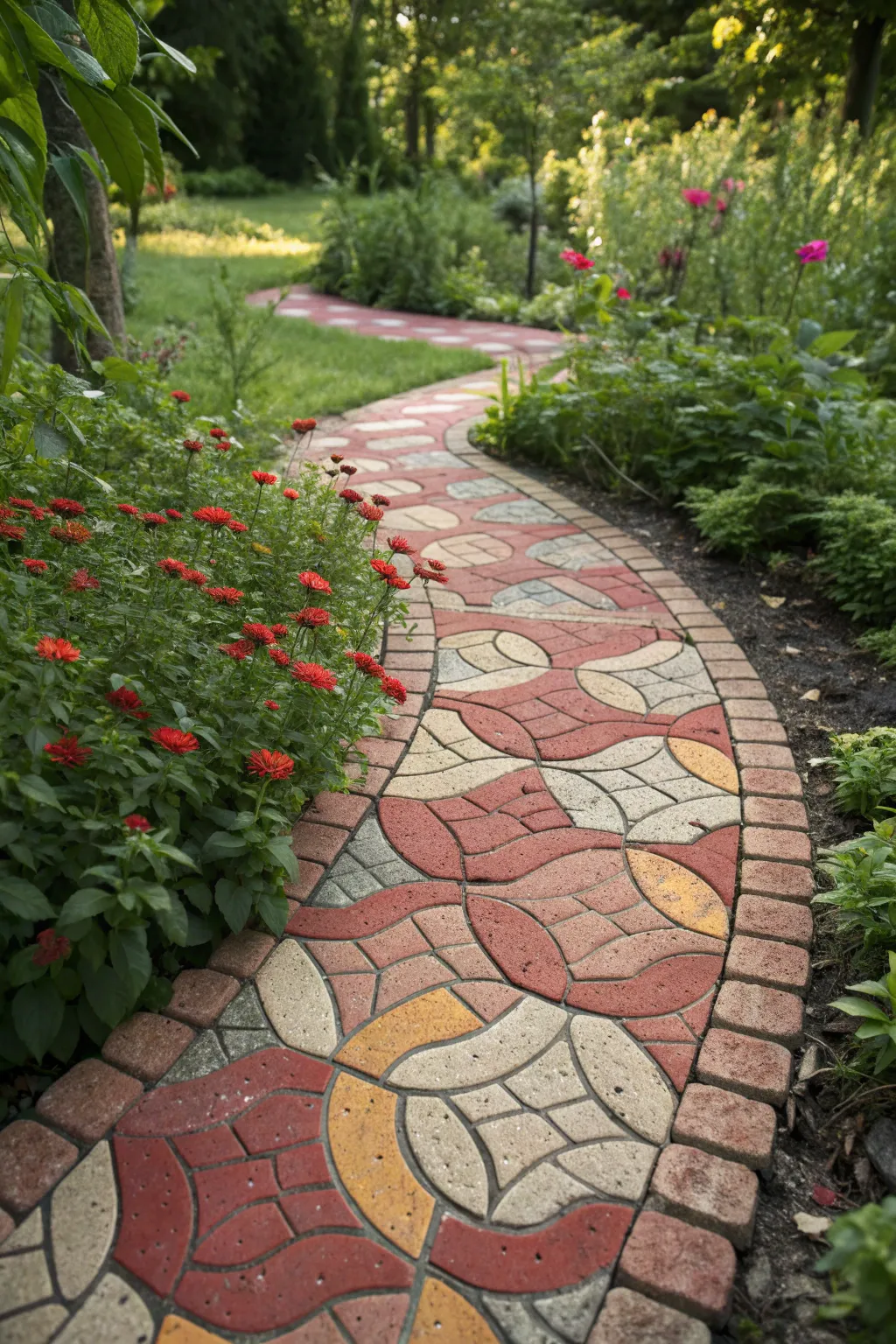 Step into enchantment with a beautifully crafted garden pathway.