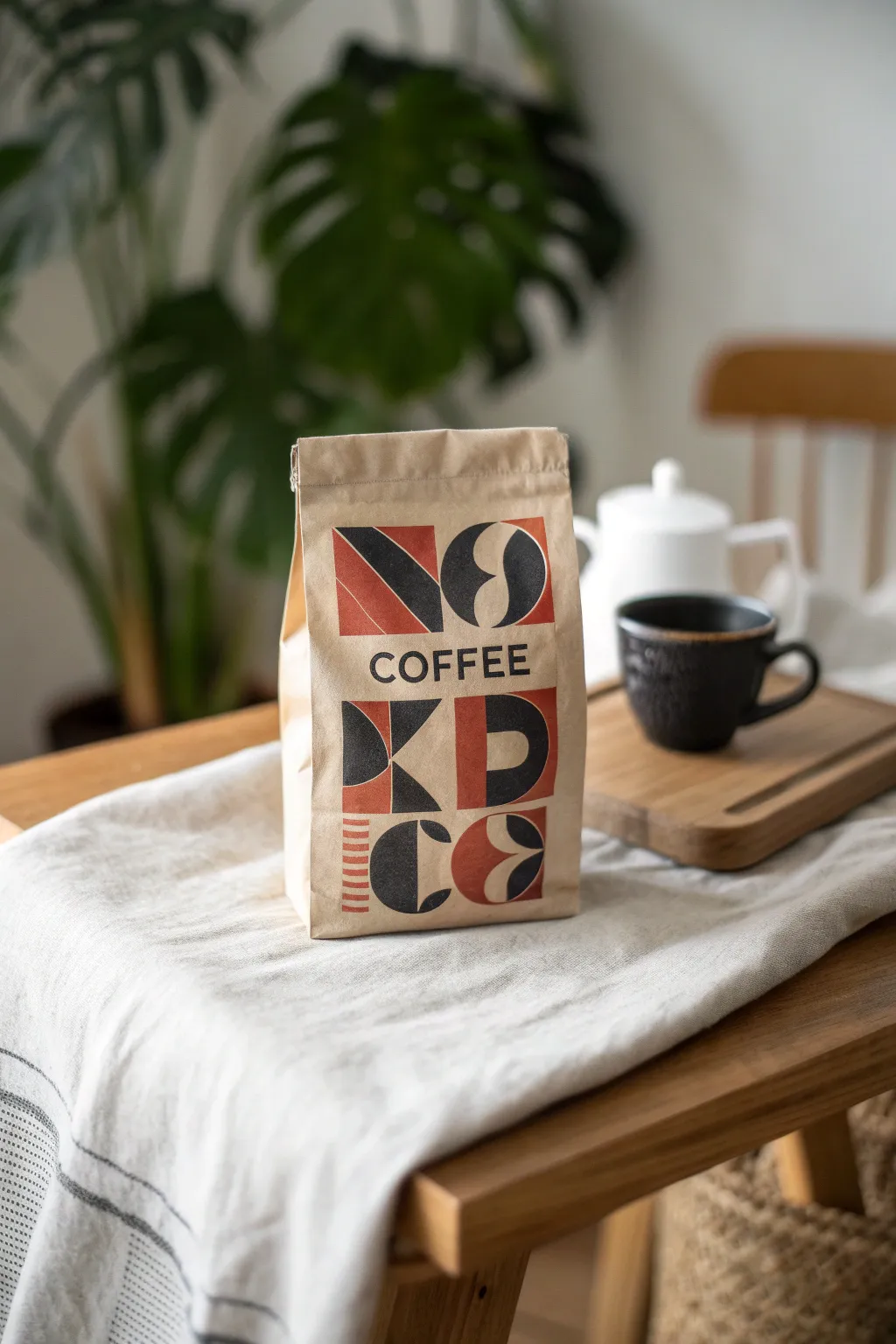 Wake up in style with typography that speaks volumes. #CoffeeDesign #ScandiBoho