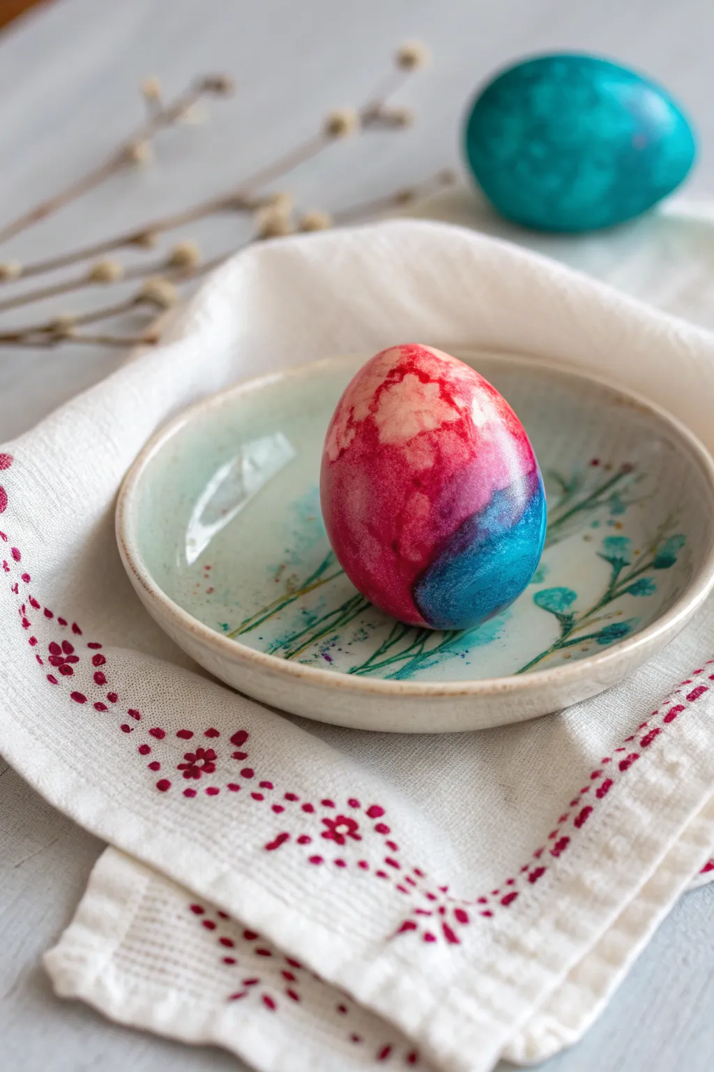 Discover the art of Kool-Aid egg dyeing for a burst of vibrant color and sweet aroma in your spring decor.