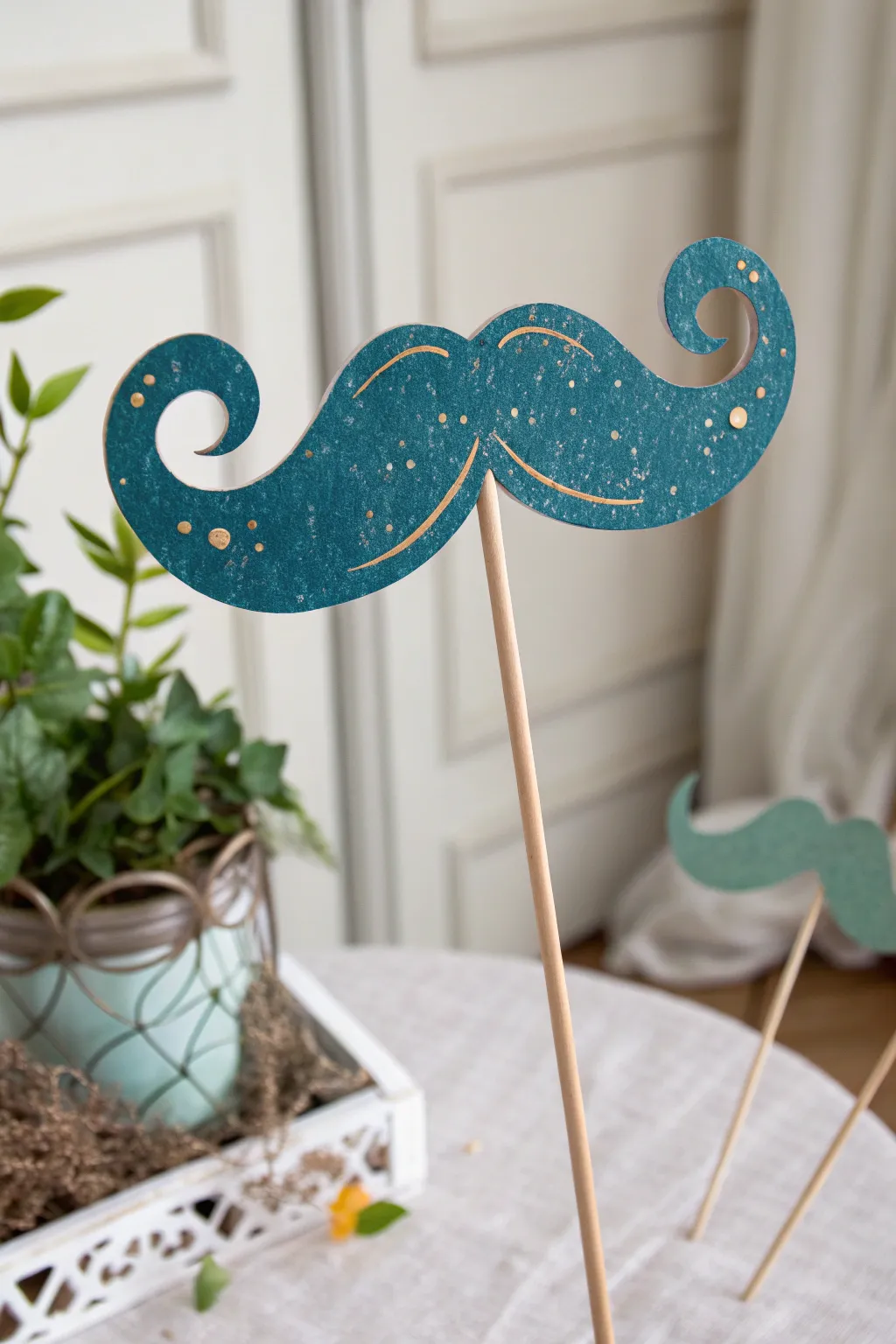 Capture the fun with handcrafted photo booth props, where simplicity meets playful elegance.