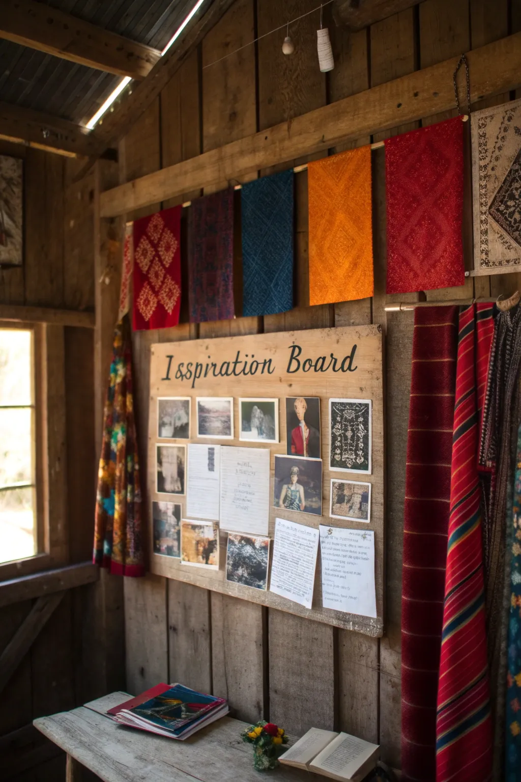 Fuel your creativity with a vibrant inspiration board that speaks to your craft.
