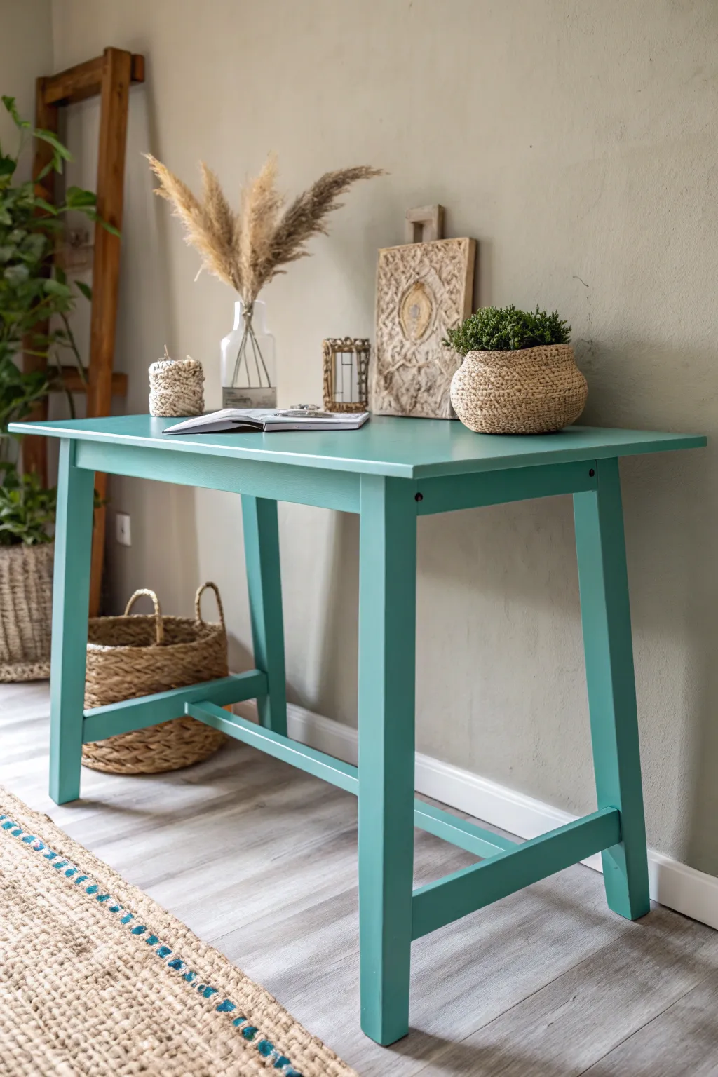 Transform your creative space with a splash of teal joy.