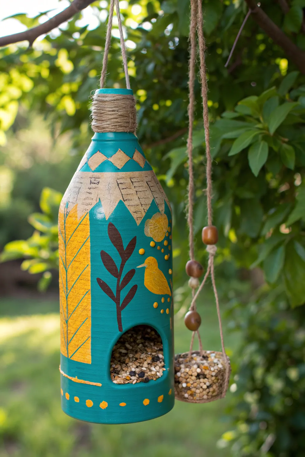 Transform waste into wonder with this chic, upcycled bird feeder that invites nature to your doorstep.