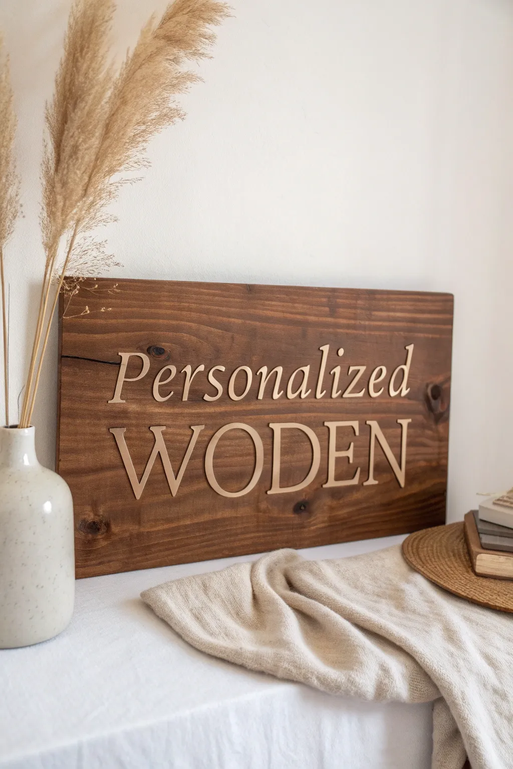 Elevate your space with personalized wooden signs that blend simplicity and creativity, perfect for those who cherish natural beauty.