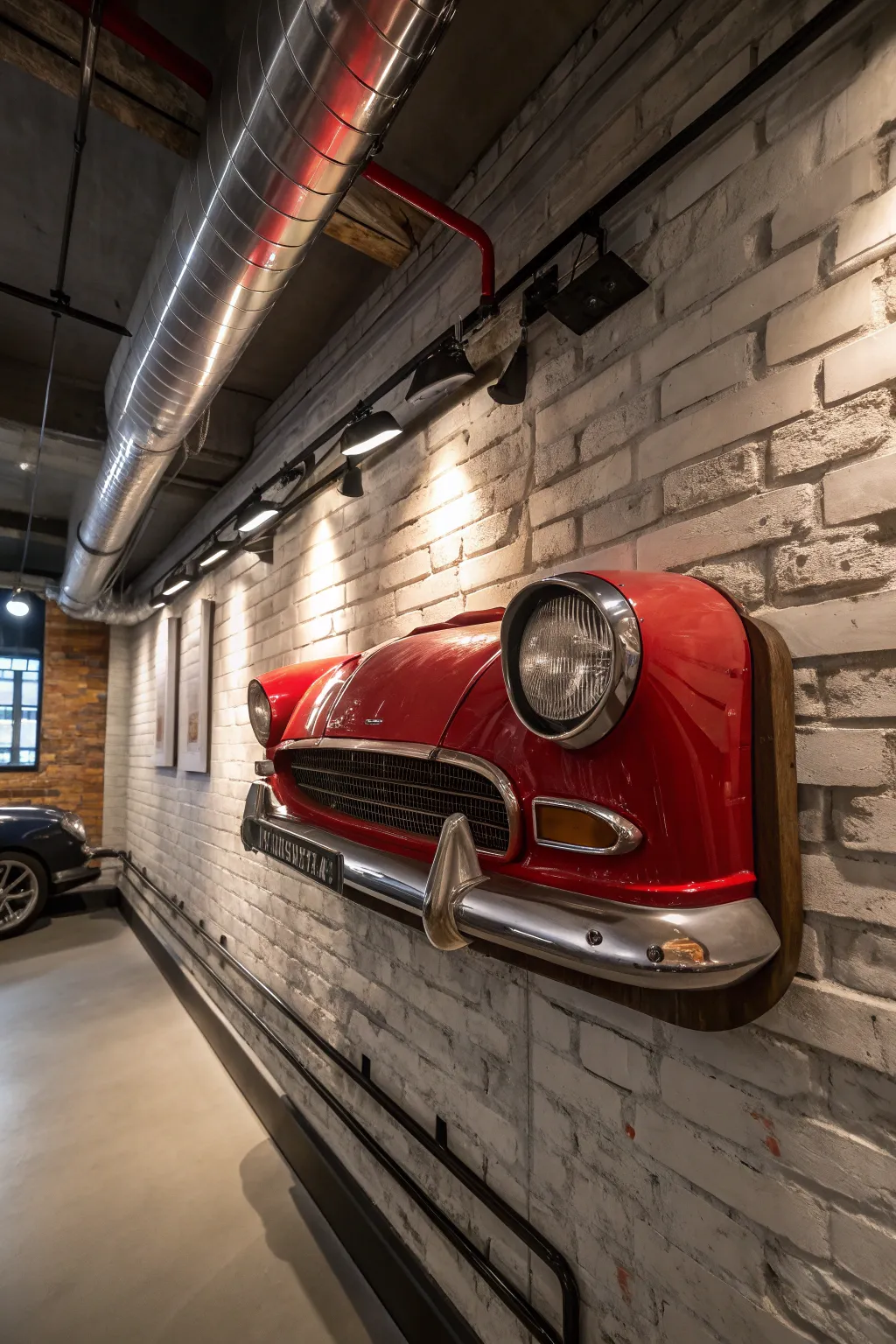 Transform your space with bold car hood wall art that exudes industrial charm and craftsmanship.