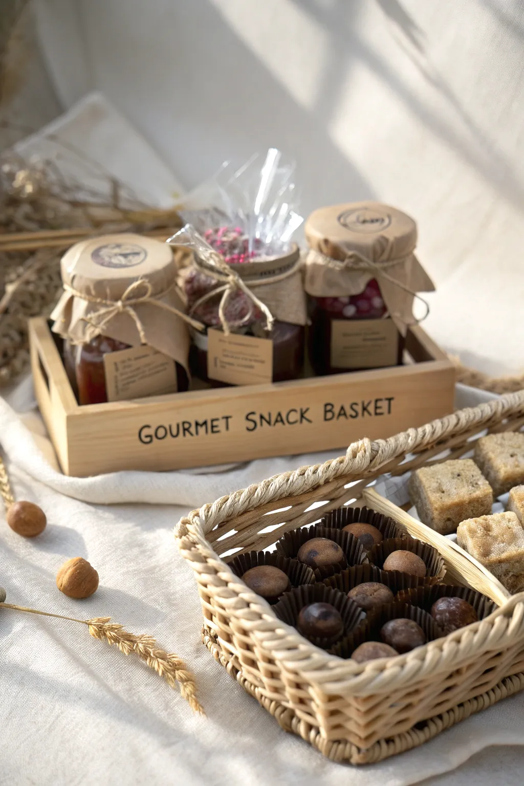 Indulge in the art of gifting with a gourmet snack basket that delights the senses and warms the heart.