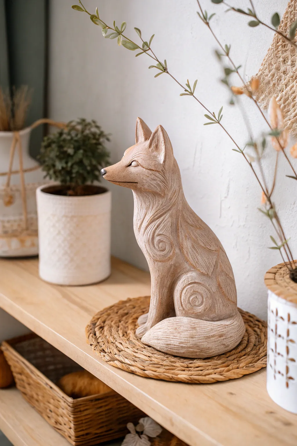 Charming clay critters bring a playful touch to minimalist decor.