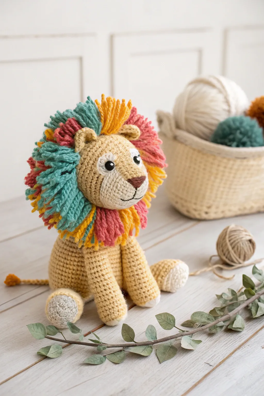 Meet the King of Crochet Jungle: A Vibrant Mane for a Bold Statement!